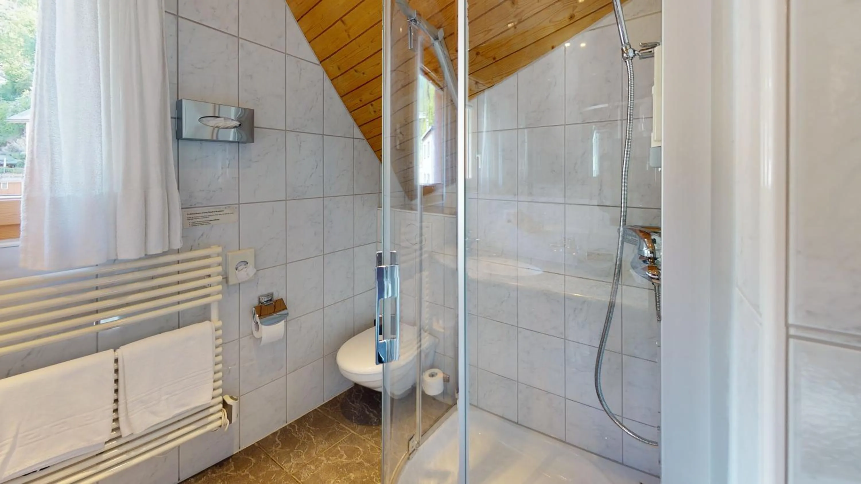 Shower in Hotel Traube