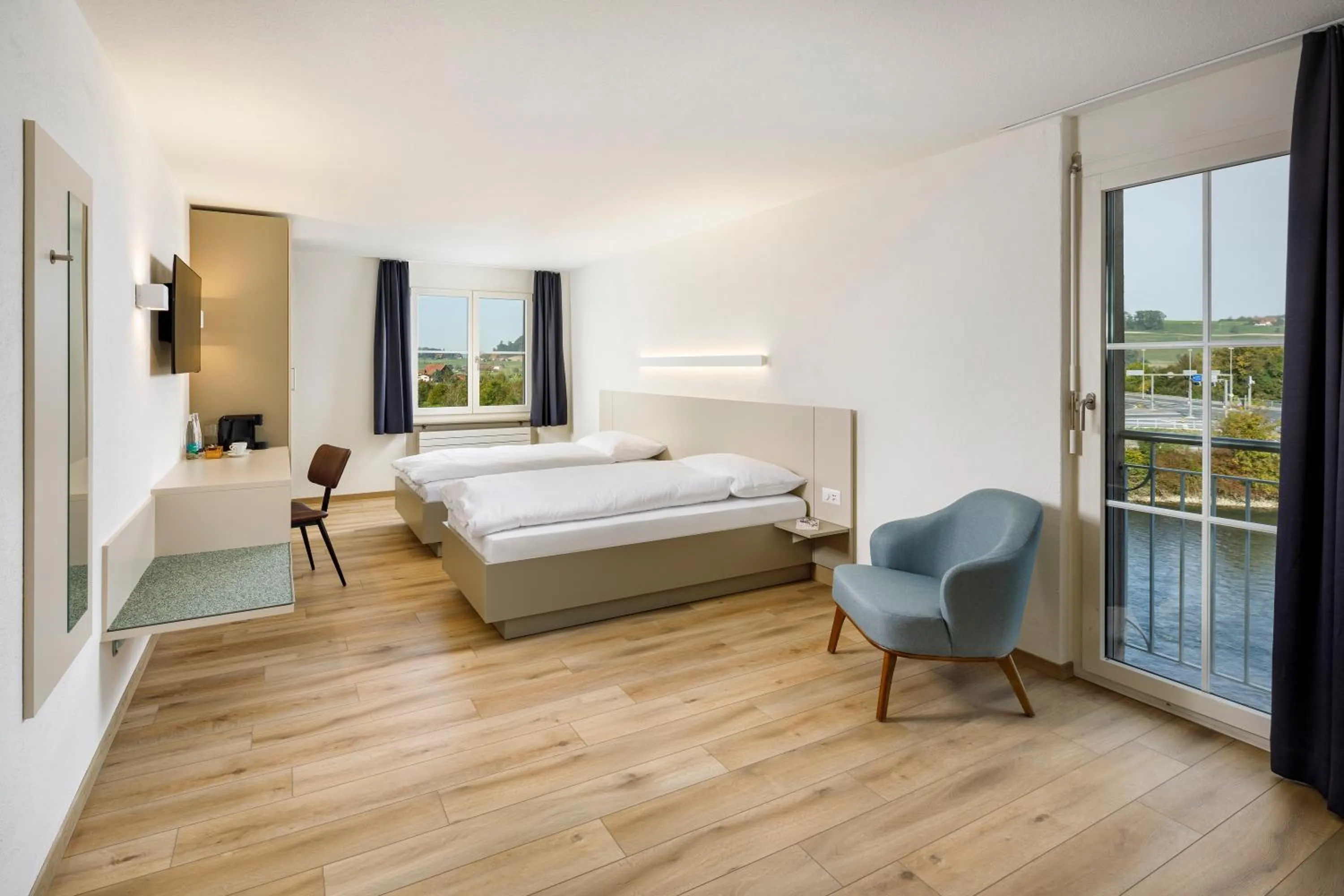 Bed in Hotel an der Reuss