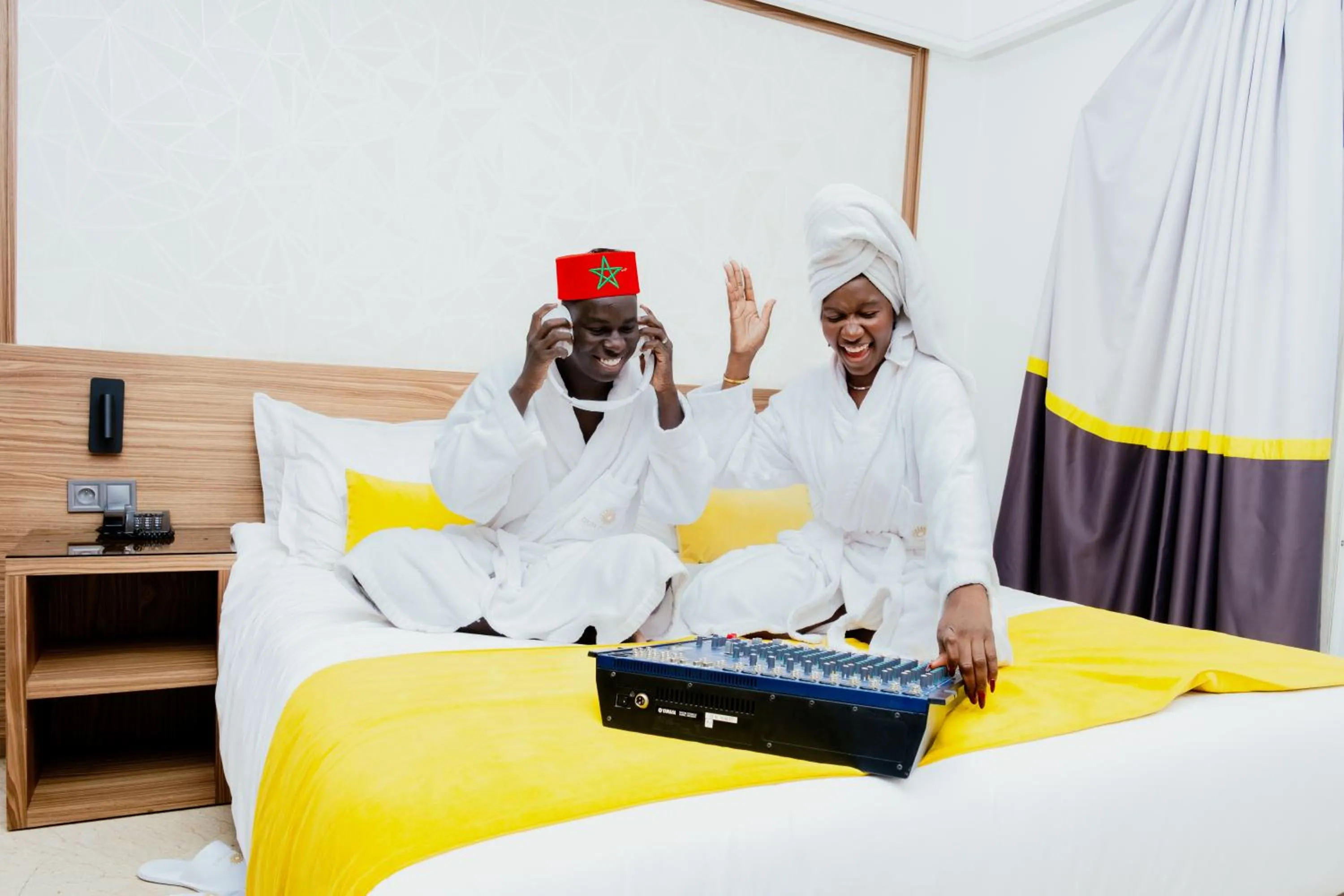 Bed in Oum Palace Hotel & Spa