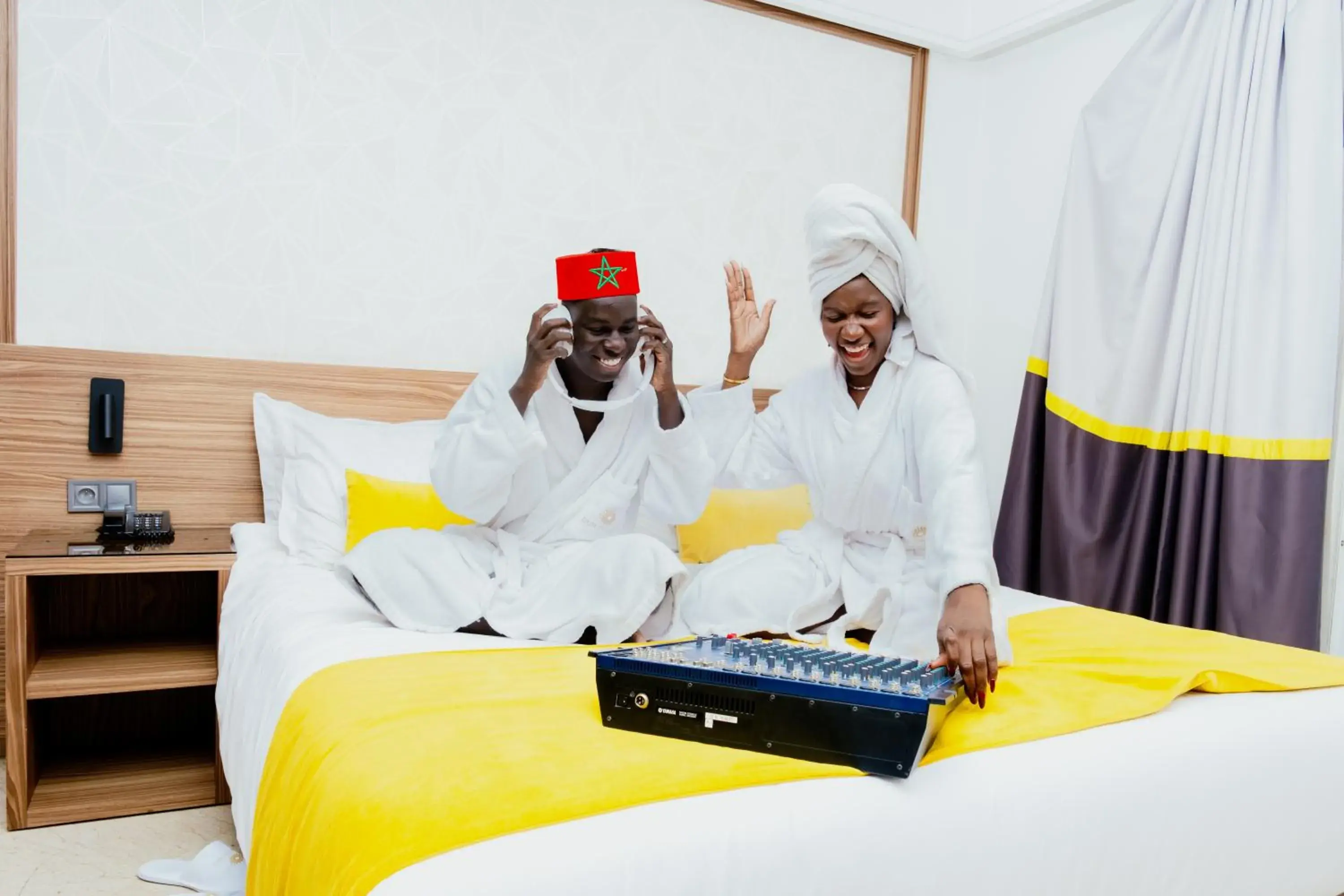 Bed in Oum Palace Hotel & Spa Bed in Oum Palace Hotel & Spa