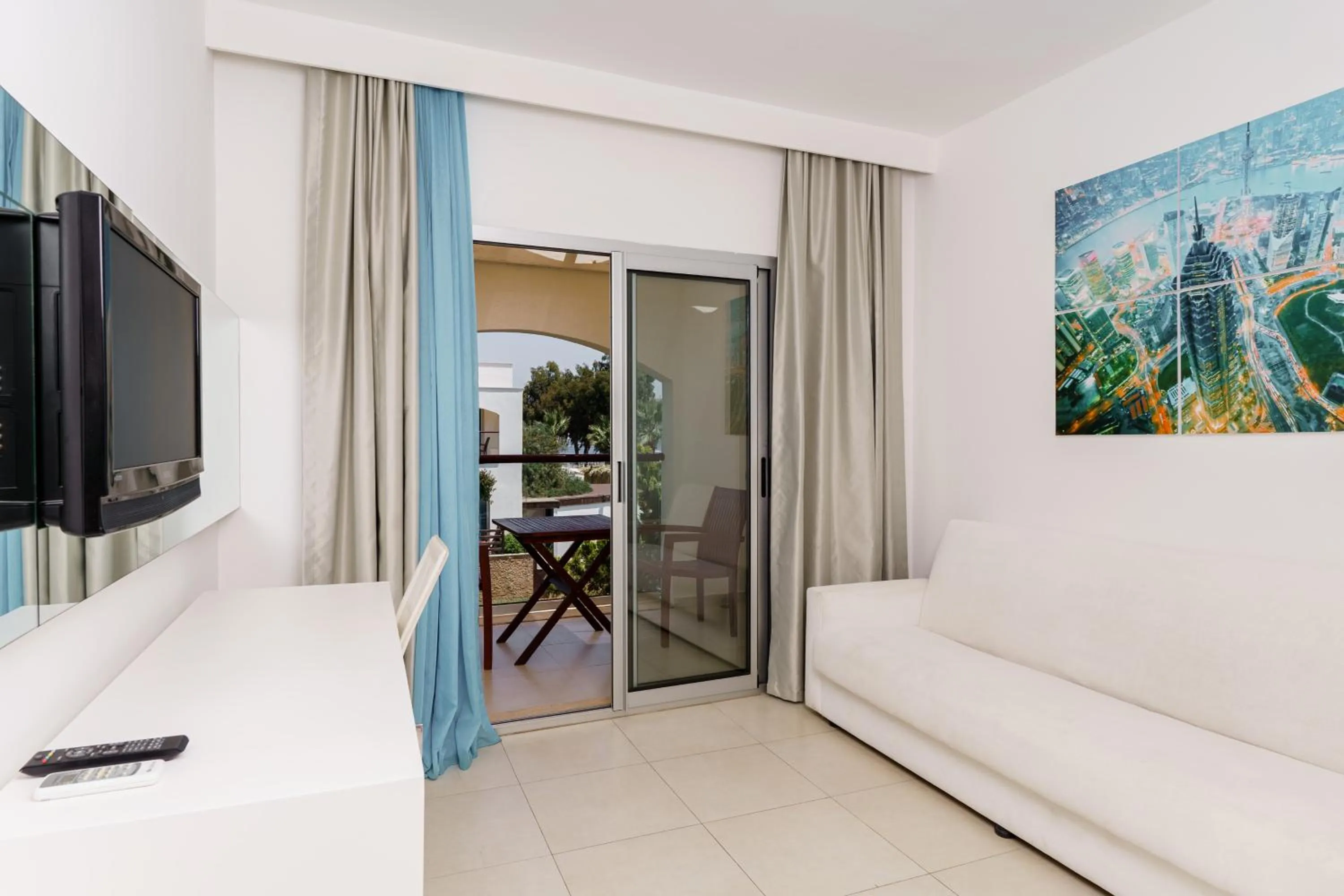 Seating area, Bed in Costa Luvi Hotel Bodrum - All Inclusive