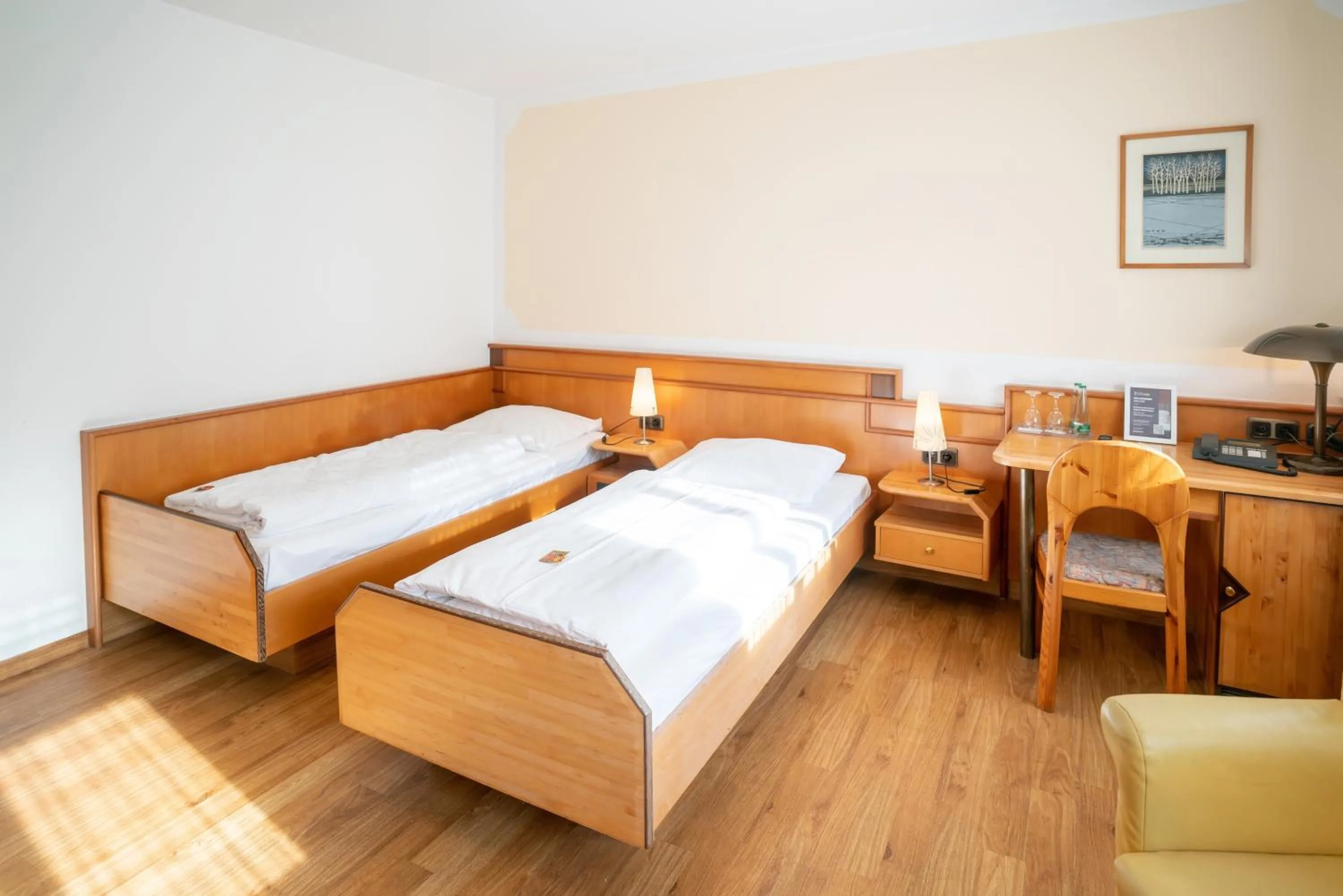 Bed in Altstadthotel Grauer Wolf