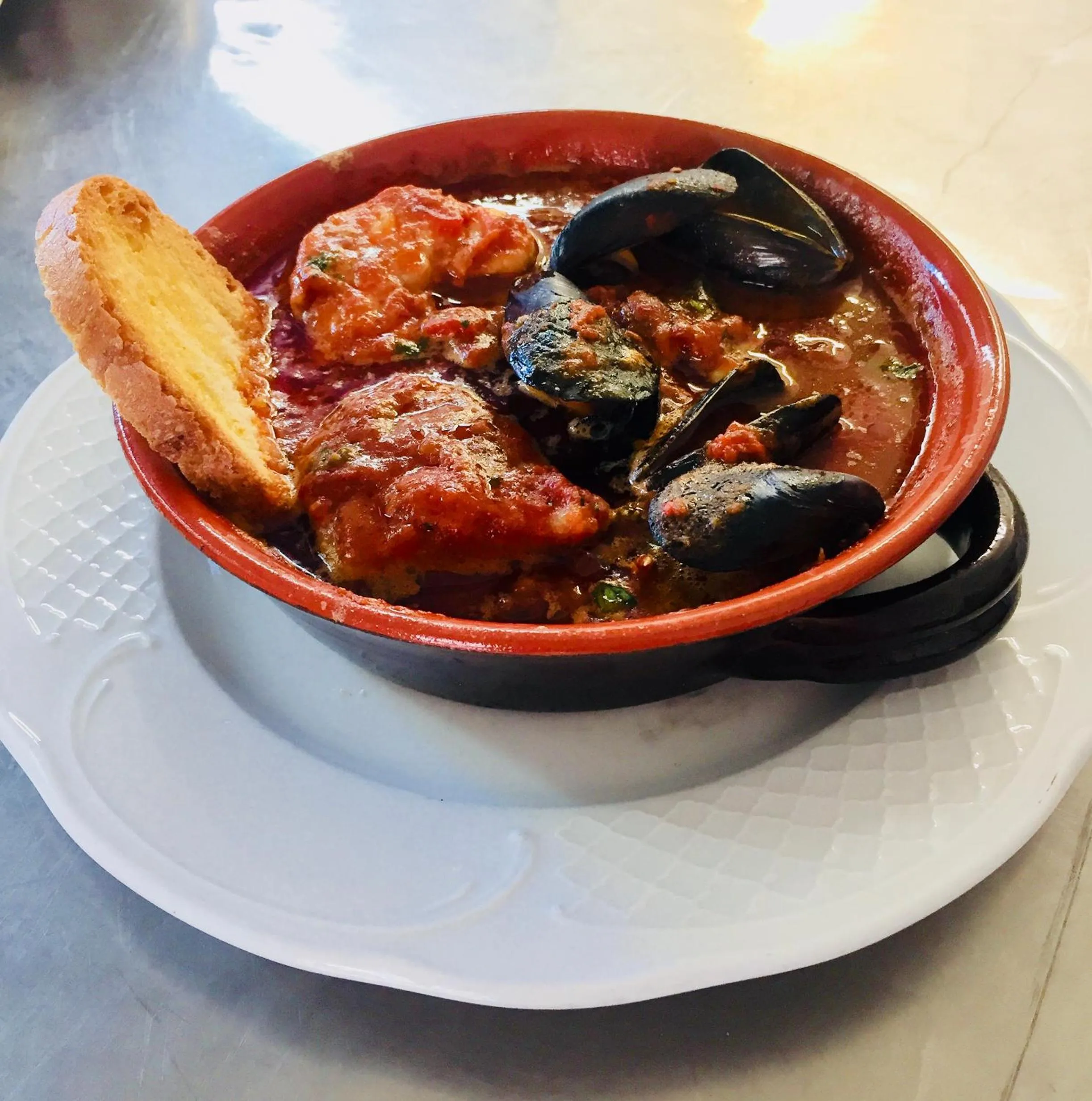 Food close-up in Hotel Corfù