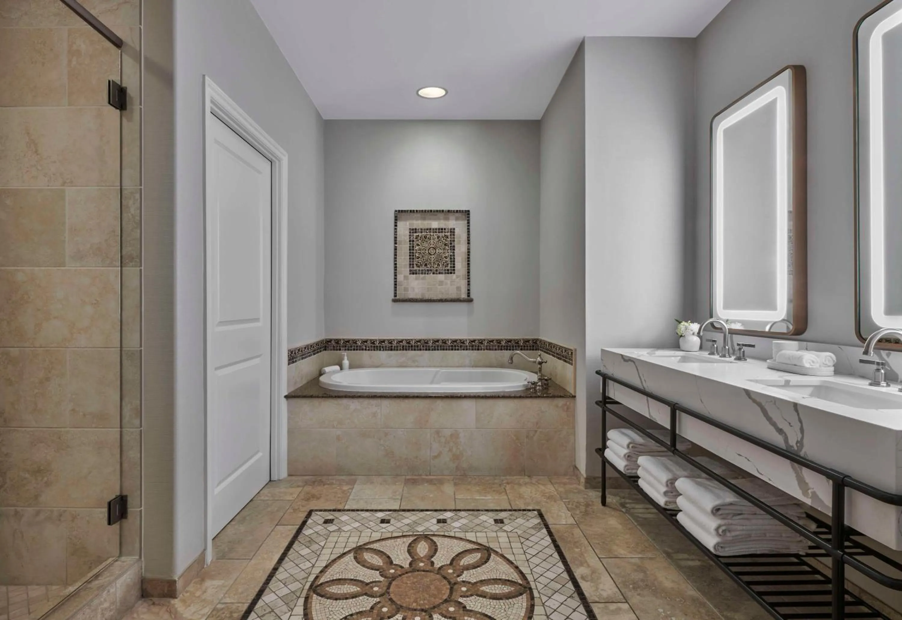 Bathroom, Bed in The Meritage Resort and Spa