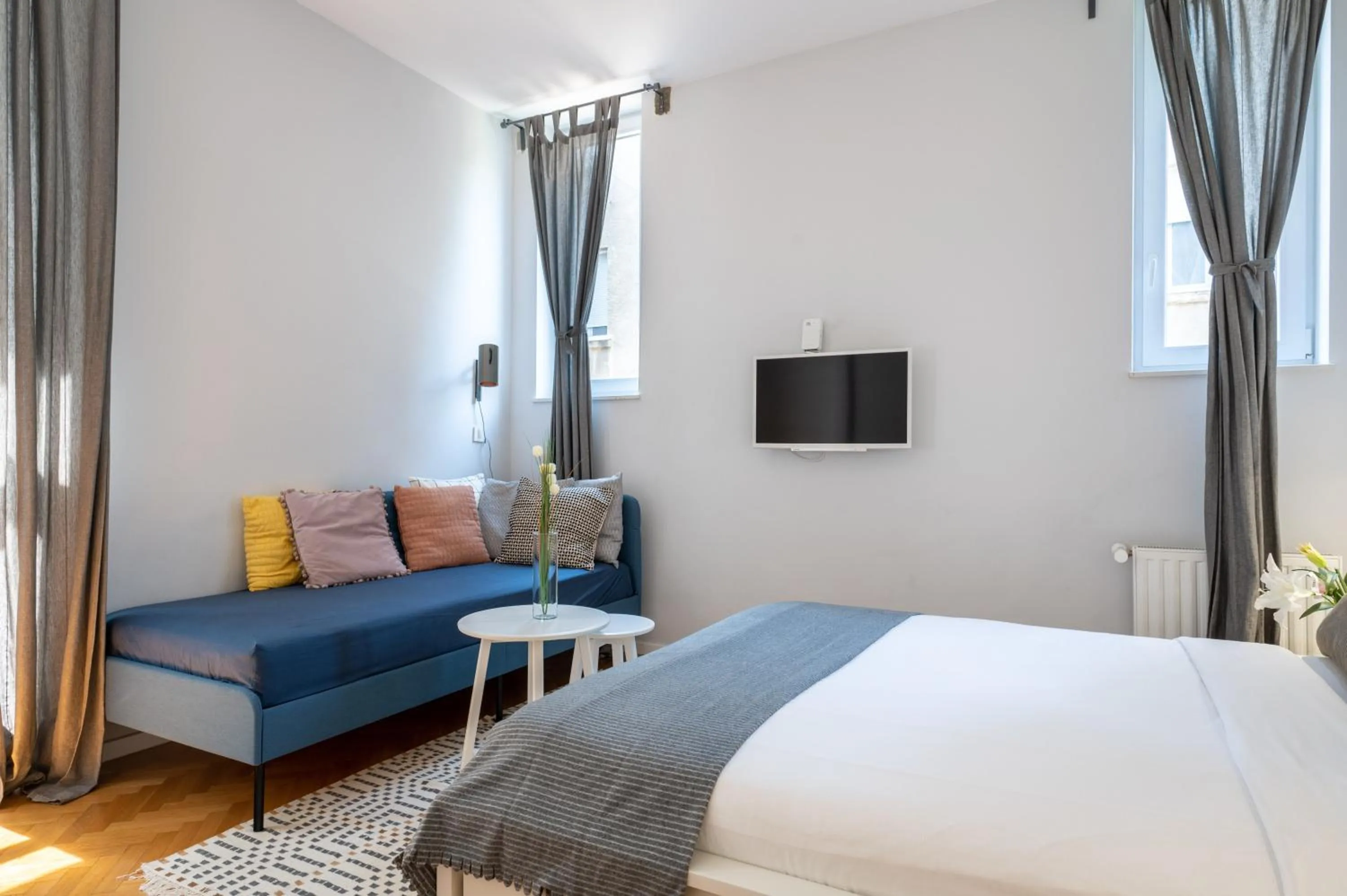 Bedroom, Bed in Doma Zagreb Aparthotel