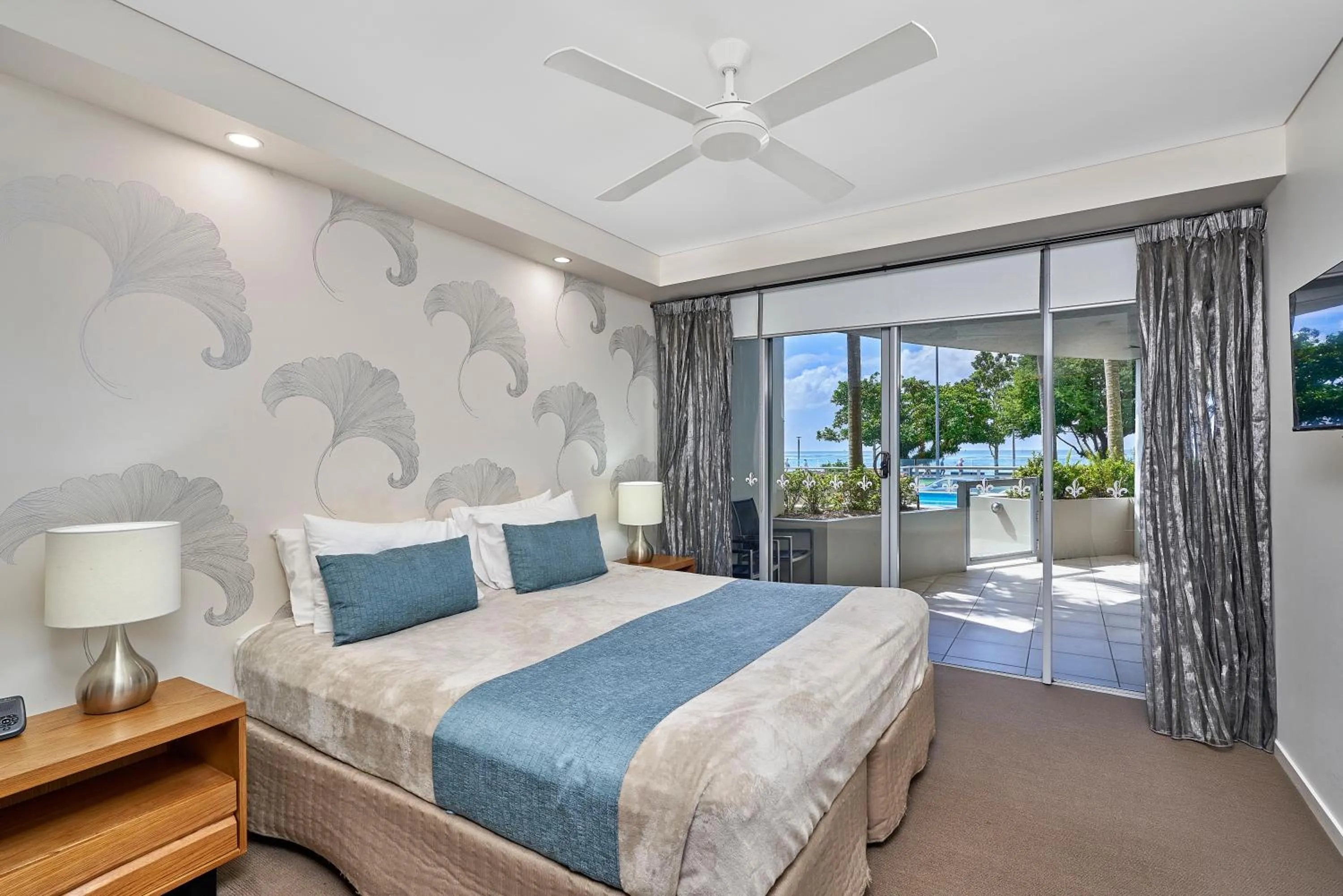 Bedroom, Bed in Vision Apartments