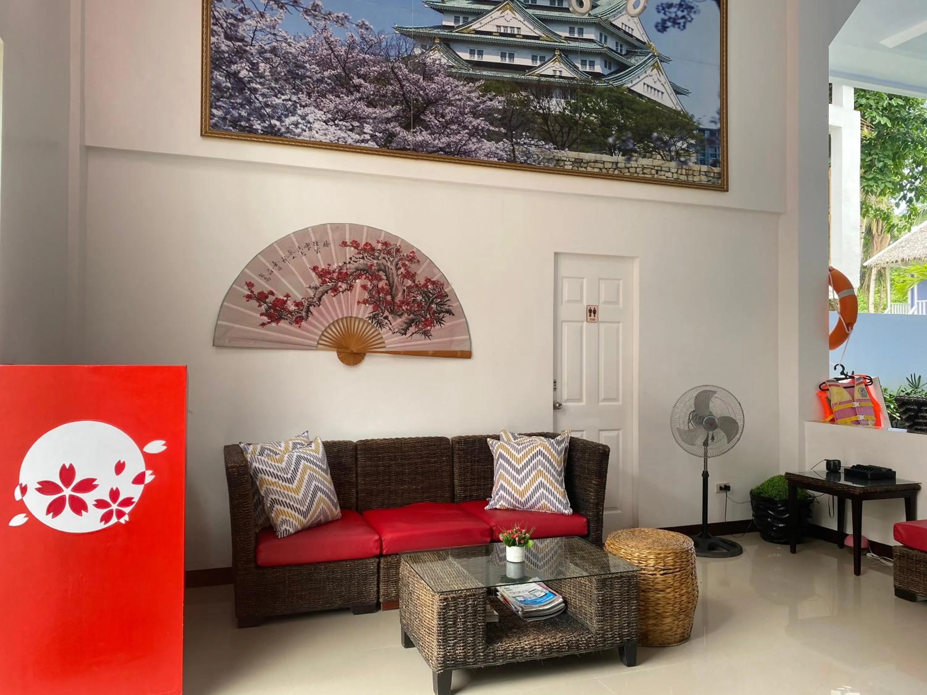 Seating area in IL Mare Sakura Resort Boracay