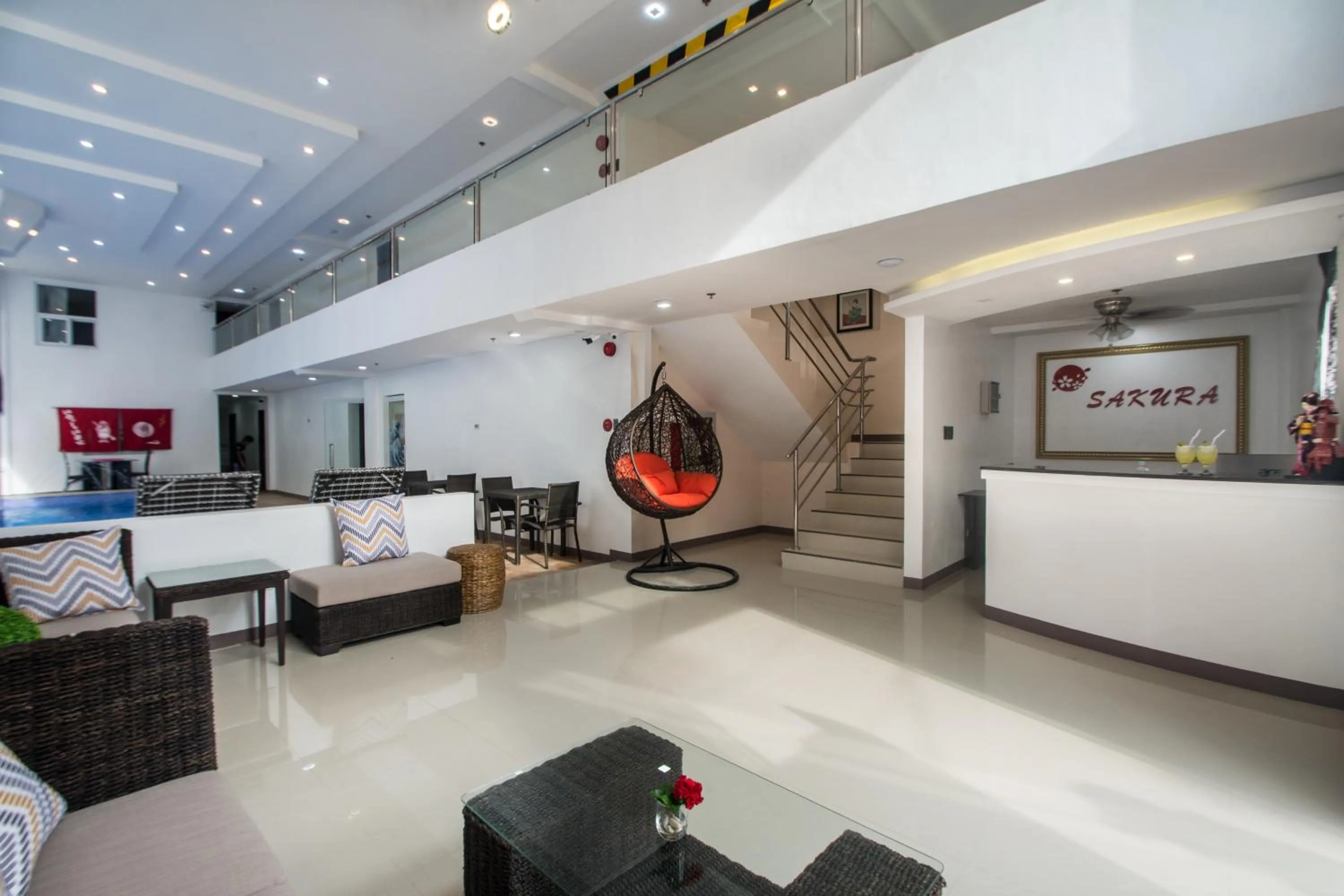 Seating area in IL Mare Sakura Resort Boracay