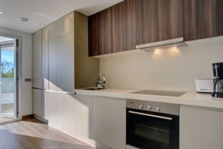 Kitchen or kitchenette in Aqua Apartments Vento, Marbella