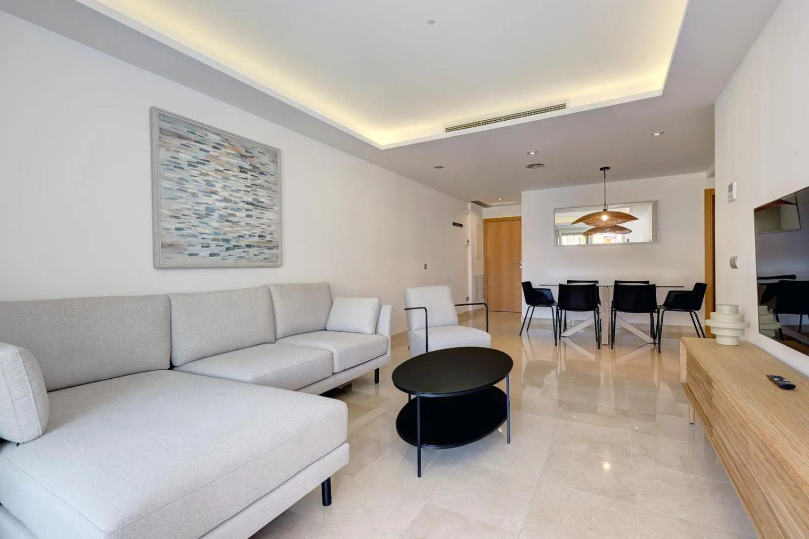 Living room in Aqua Apartments Vento, Marbella