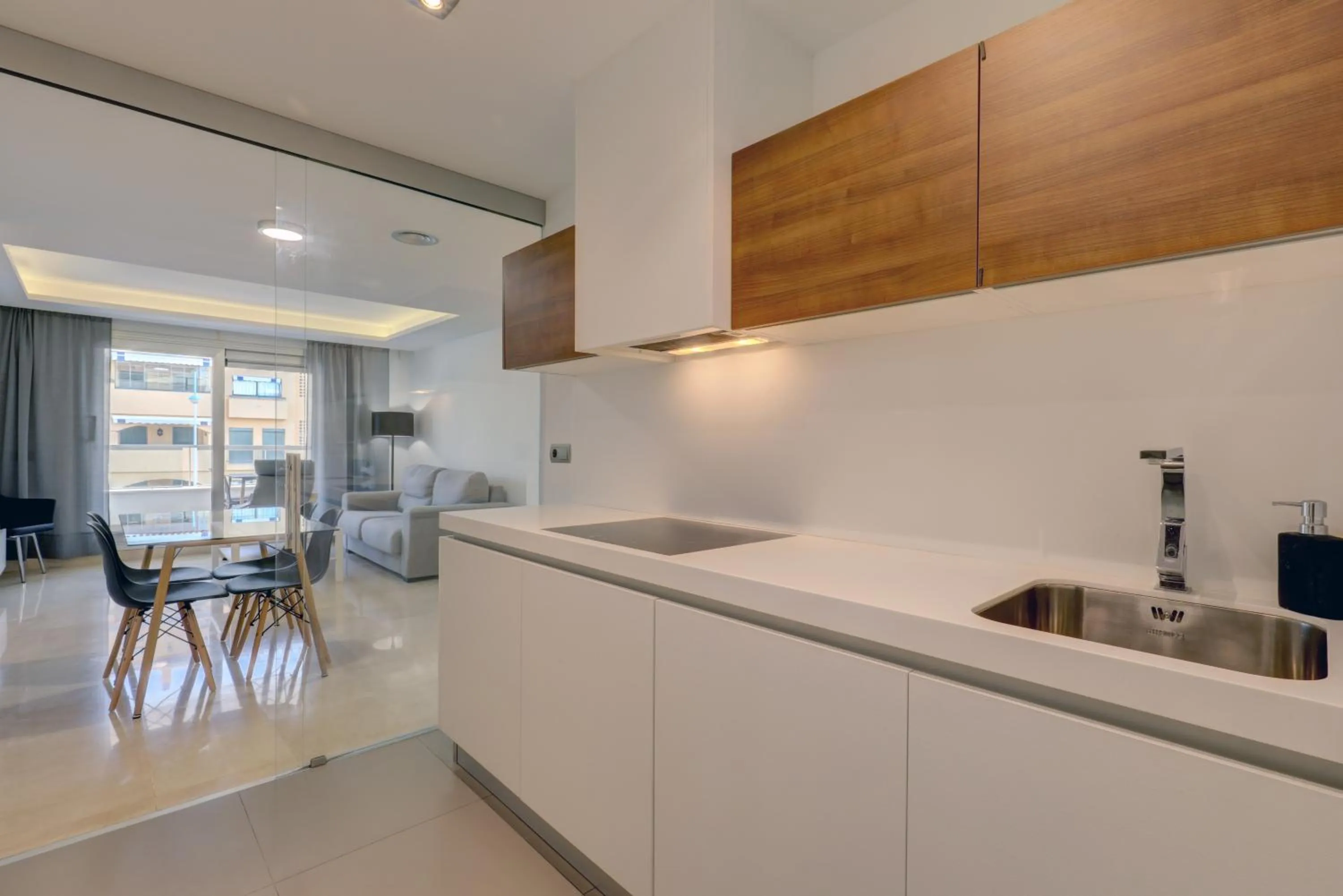 Kitchen or kitchenette in Aqua Apartments Vento, Marbella