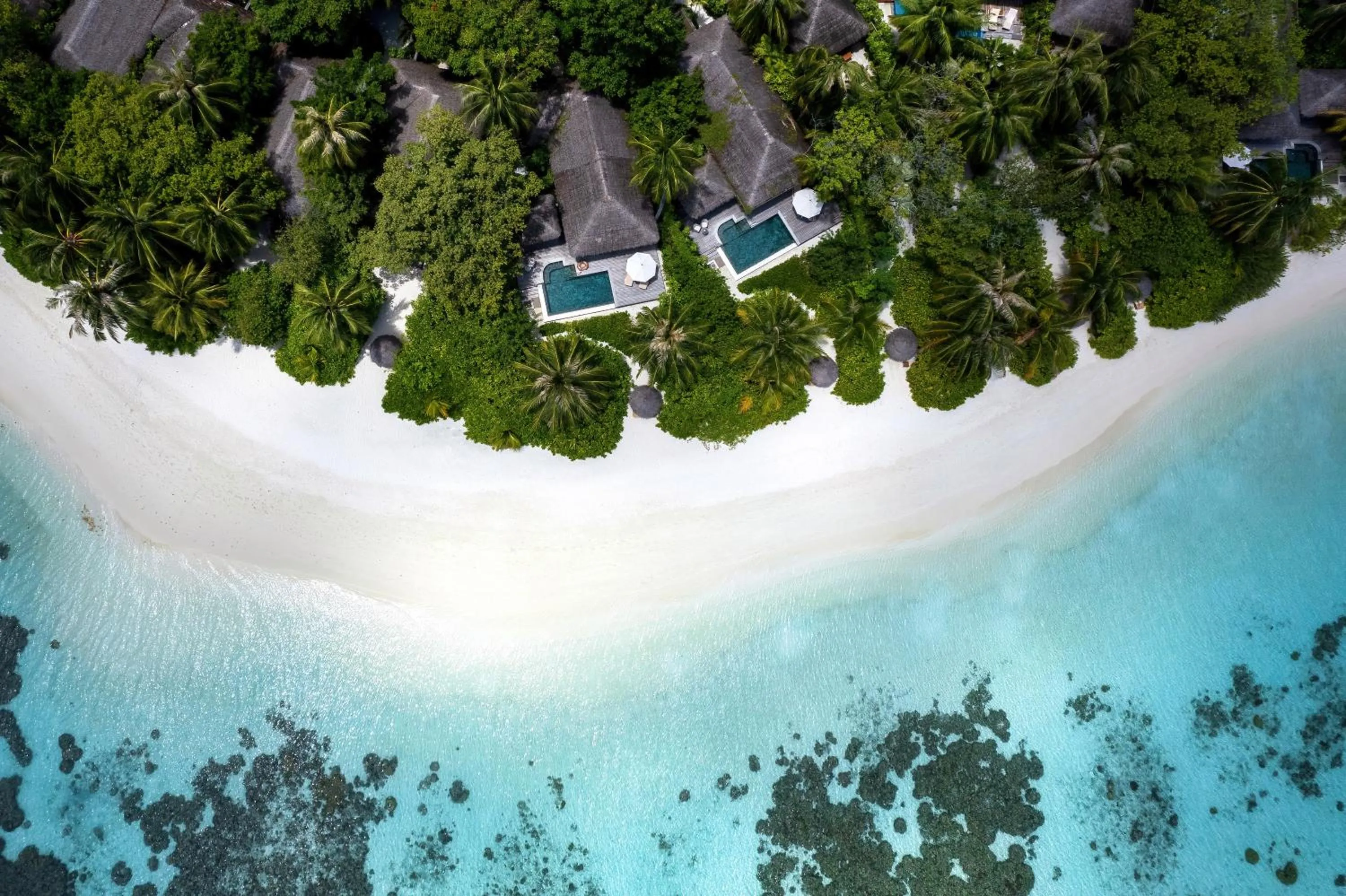 Bird's eye view in Baros Maldives