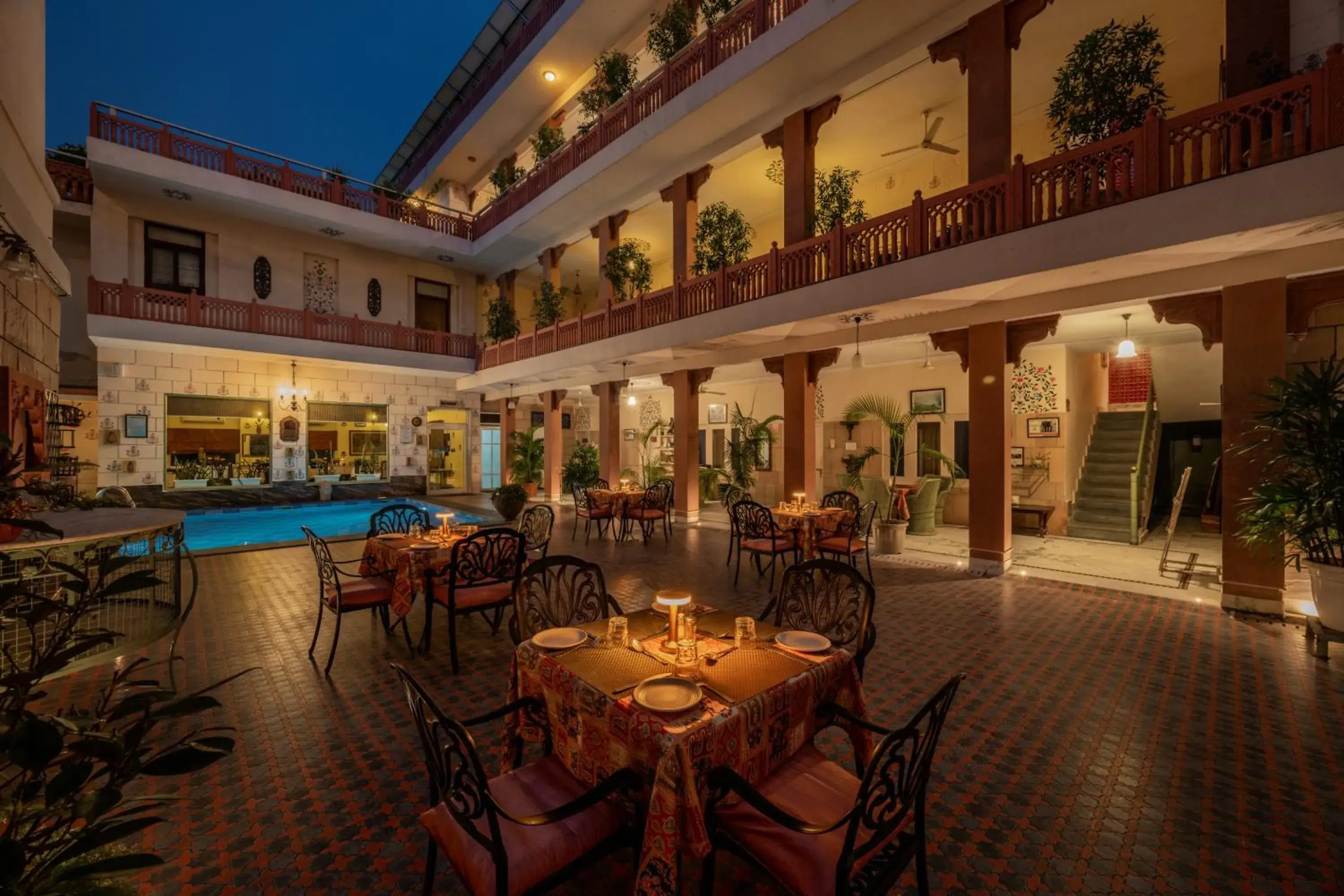 Restaurant/places to eat in Suryaa Villa - A Boutique Heritage Hotel Restaurant/places to eat in Suryaa Villa - A Boutique Heritage Hotel