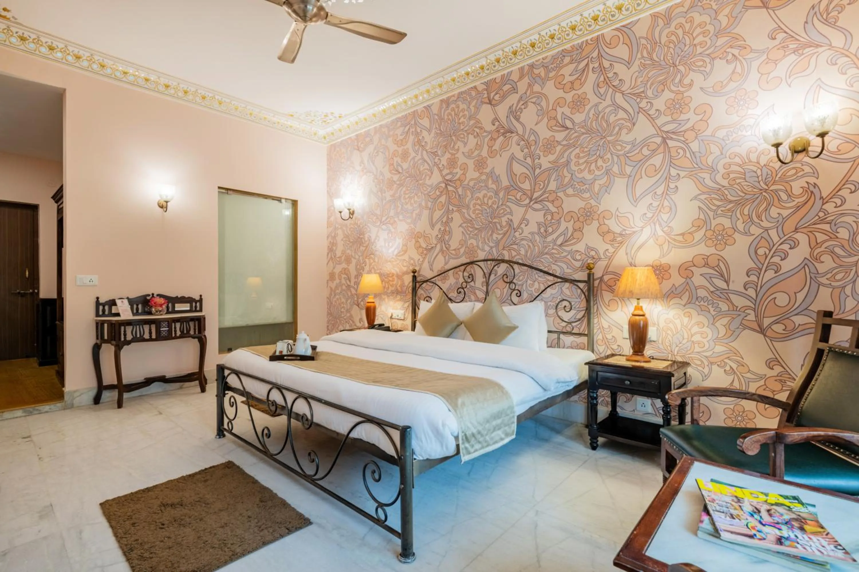 Bed in Suryaa Villa - A Boutique Heritage Hotel