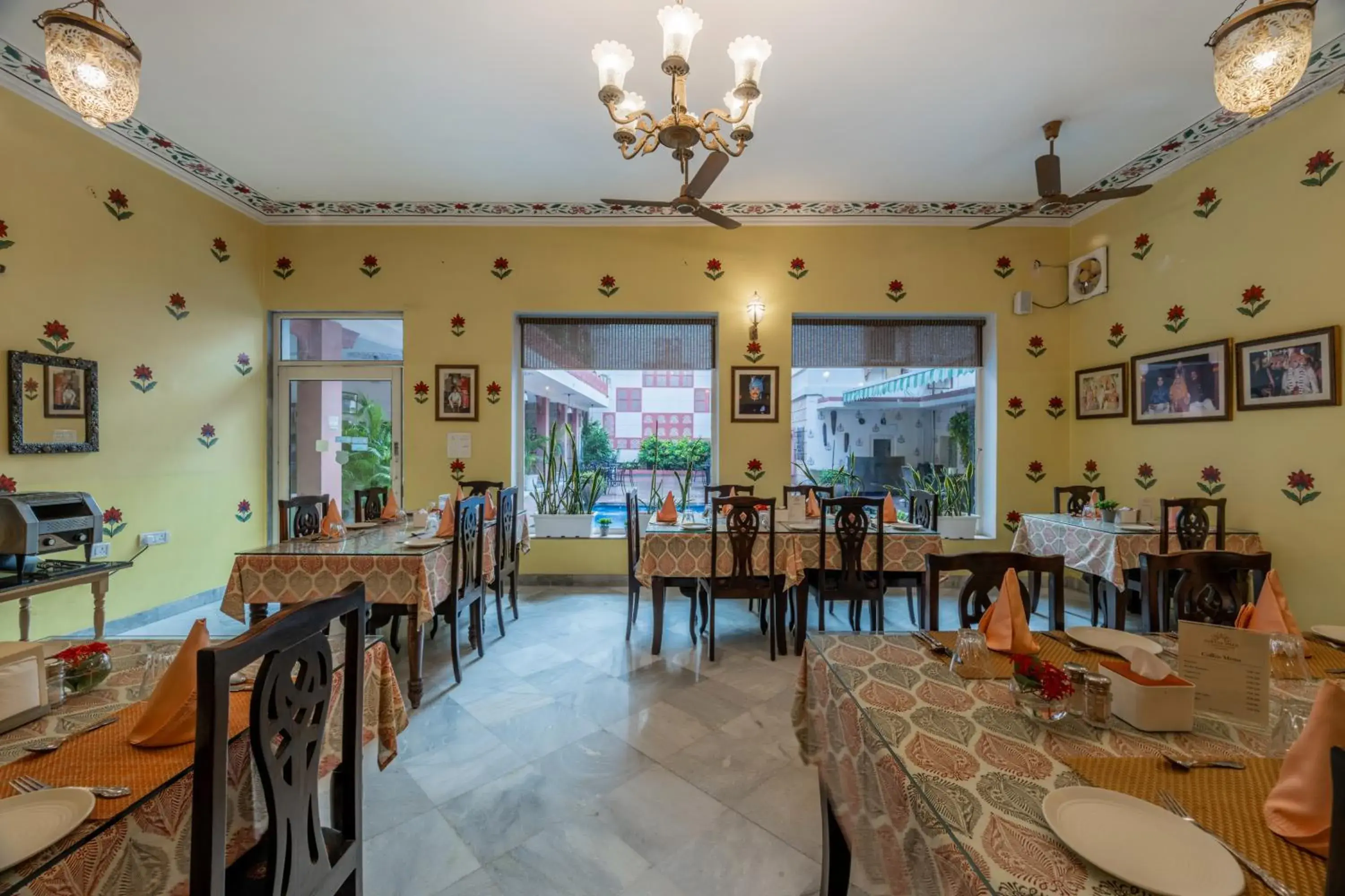 Restaurant/places to eat in Suryaa Villa - A Boutique Heritage Hotel Restaurant/places to eat in Suryaa Villa - A Boutique Heritage Hotel