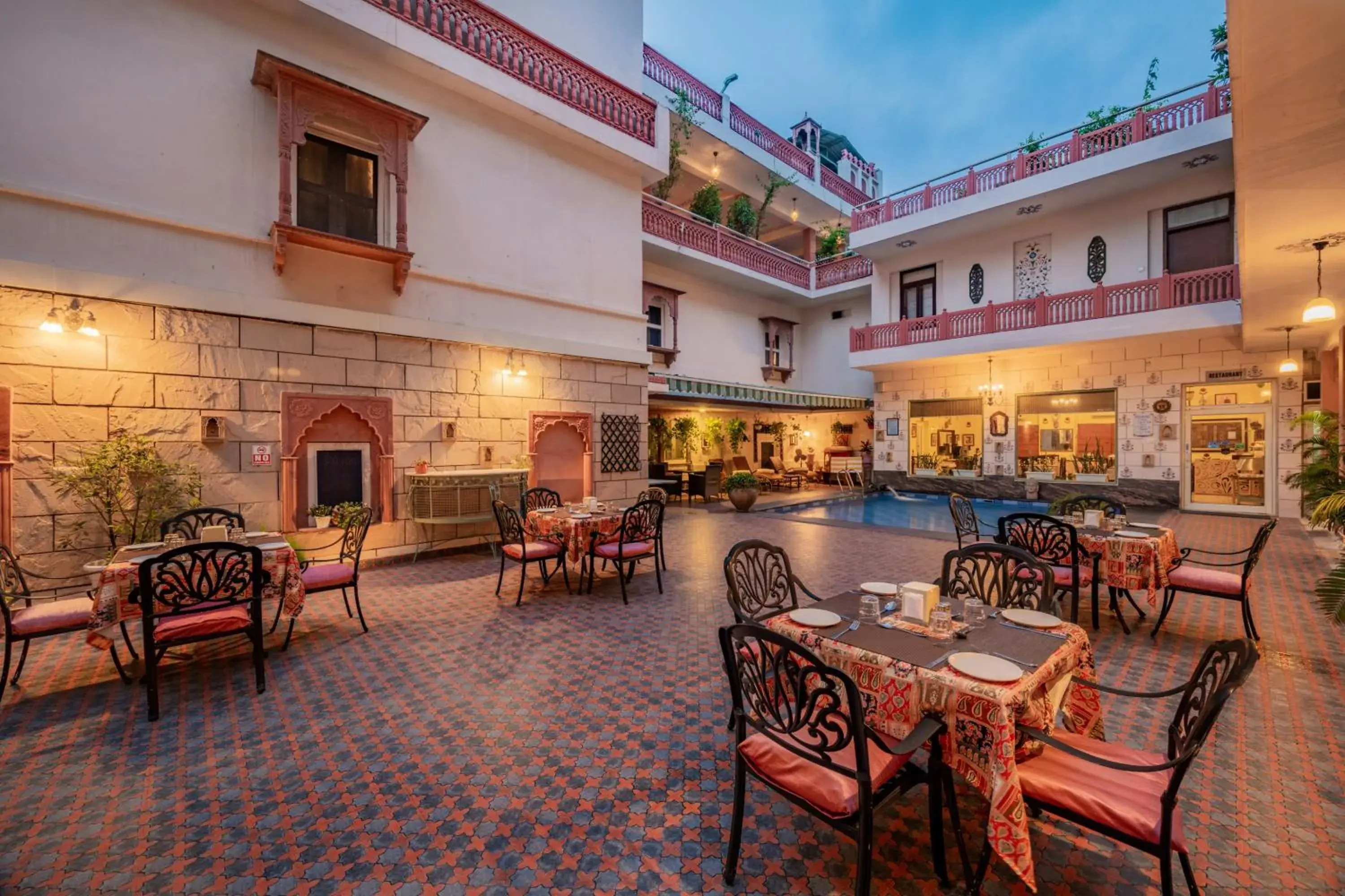 Restaurant/places to eat in Suryaa Villa - A Boutique Heritage Hotel Restaurant/places to eat in Suryaa Villa - A Boutique Heritage Hotel
