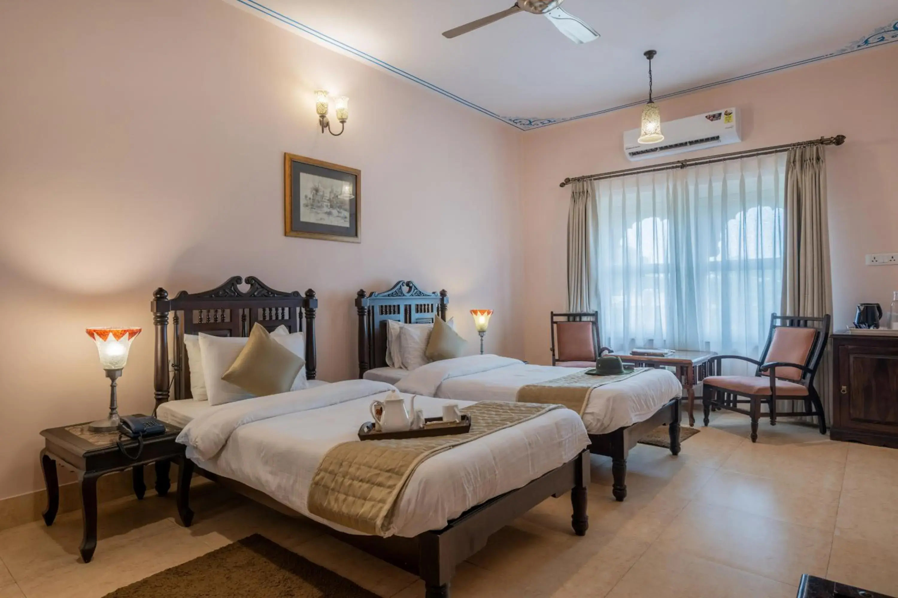 Bed in Suryaa Villa - A Boutique Heritage Hotel Bed in Suryaa Villa - A Boutique Heritage Hotel