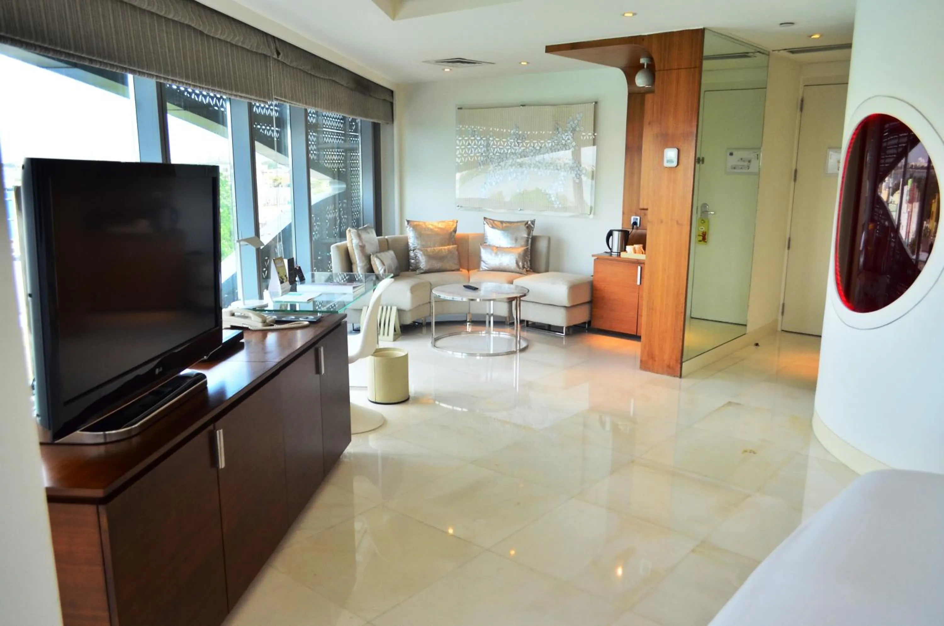 Living room in The Park Hyderabad, Banjara Hills near Hussain Sagar Lake