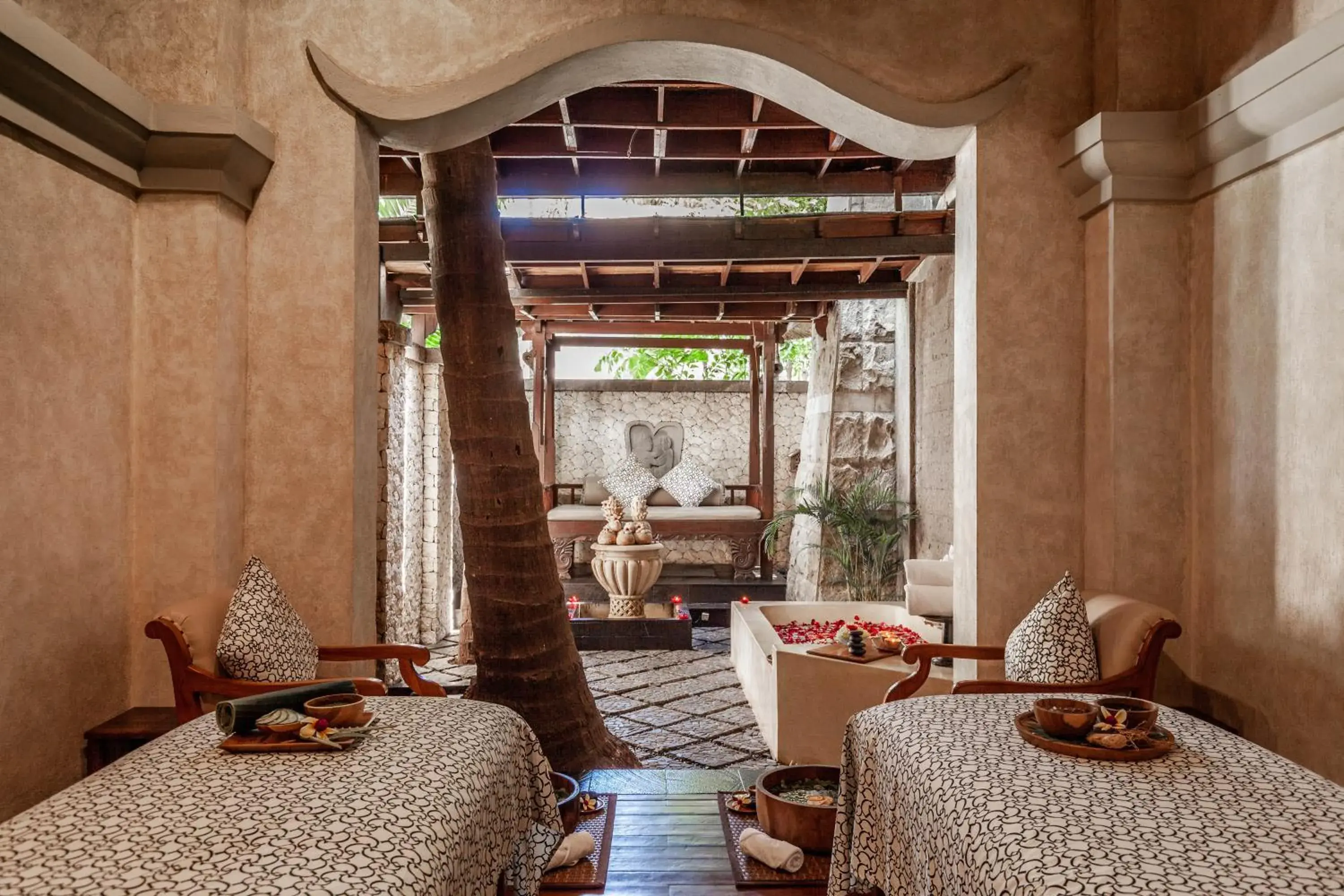 Spa and wellness centre/facilities, Bed in Bali Mandira Beach Resort & Spa Spa and wellness centre/facilities, Bed in Bali Mandira Beach Resort & Spa