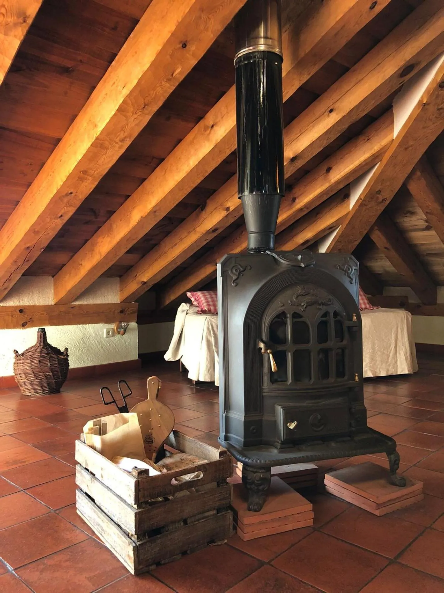 fireplace in Apartamentos Lobiche