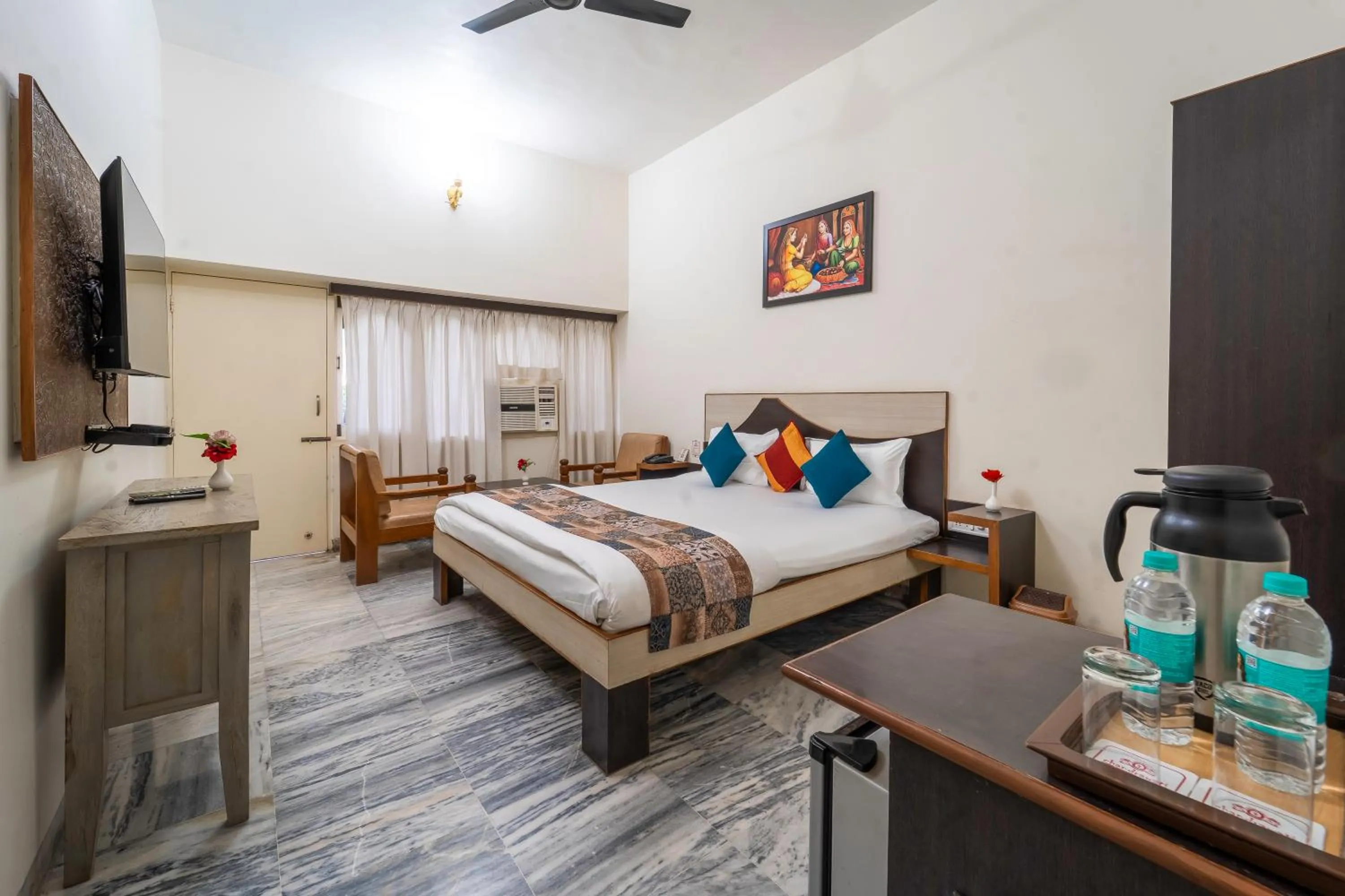 Bedroom, Bed in Hotel Chandrawati Palace