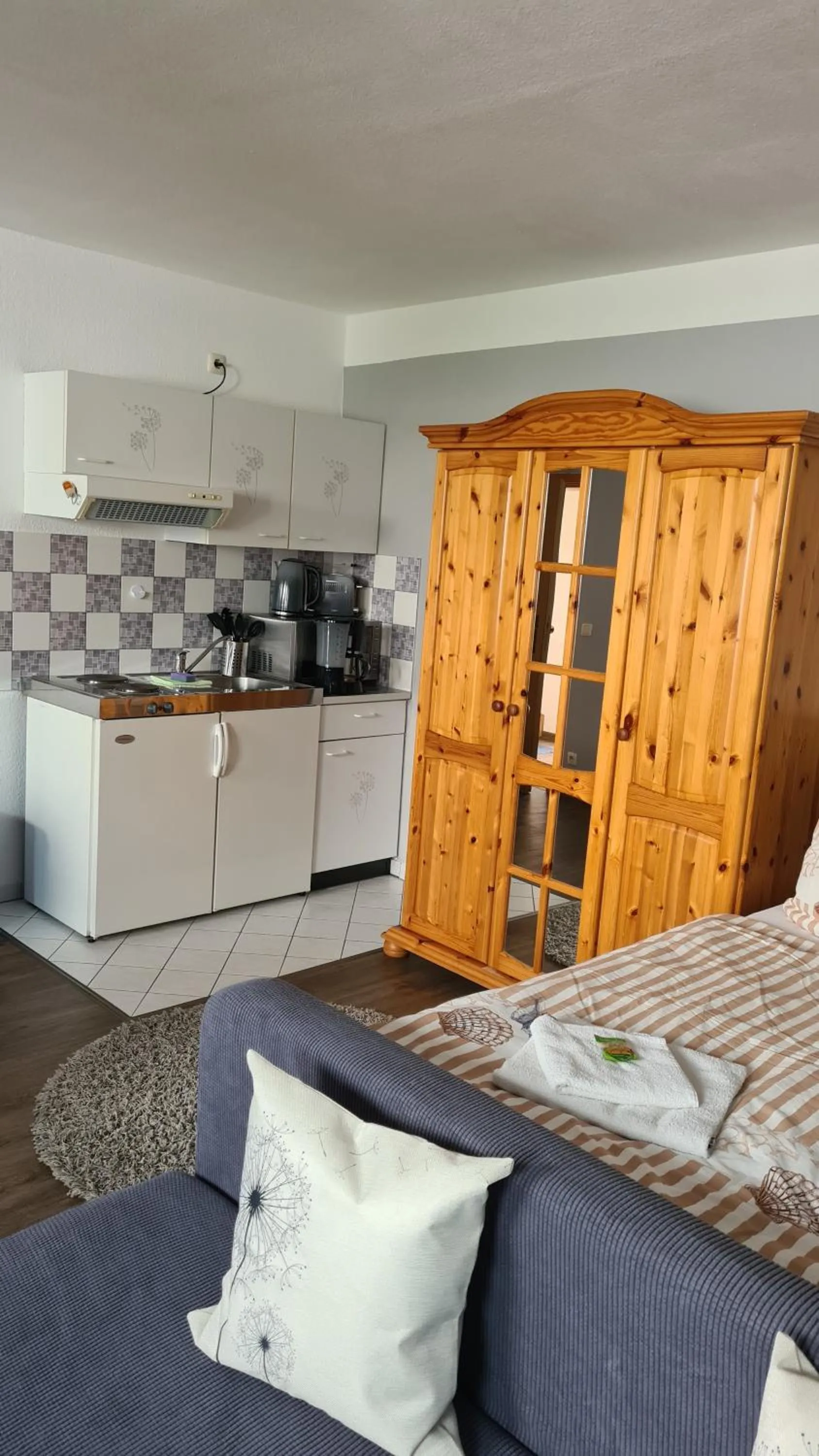 Kitchen or kitchenette in Pension "Am Fischerweg"