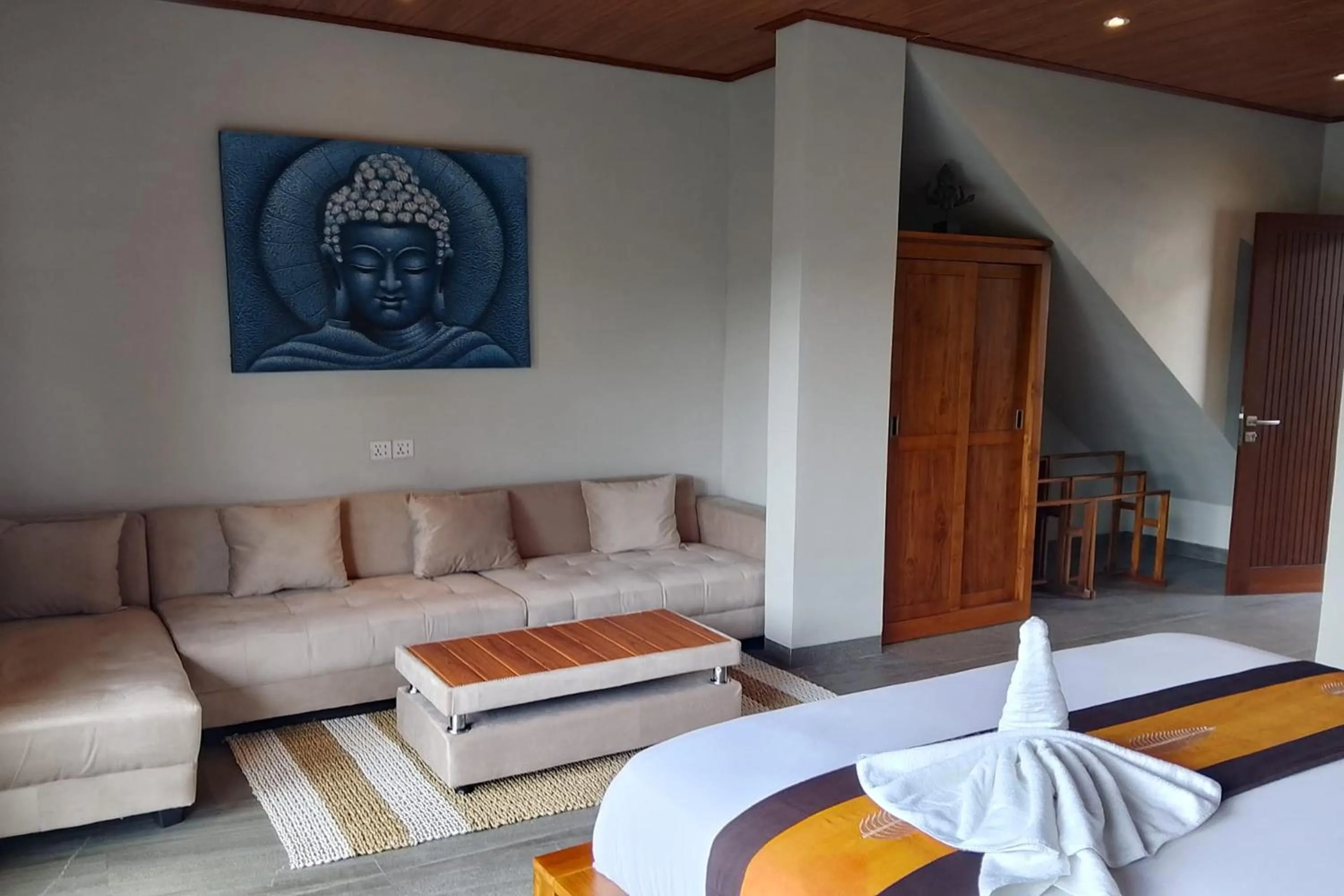 Seating area in Bhuana Shanti Homestay Ubud