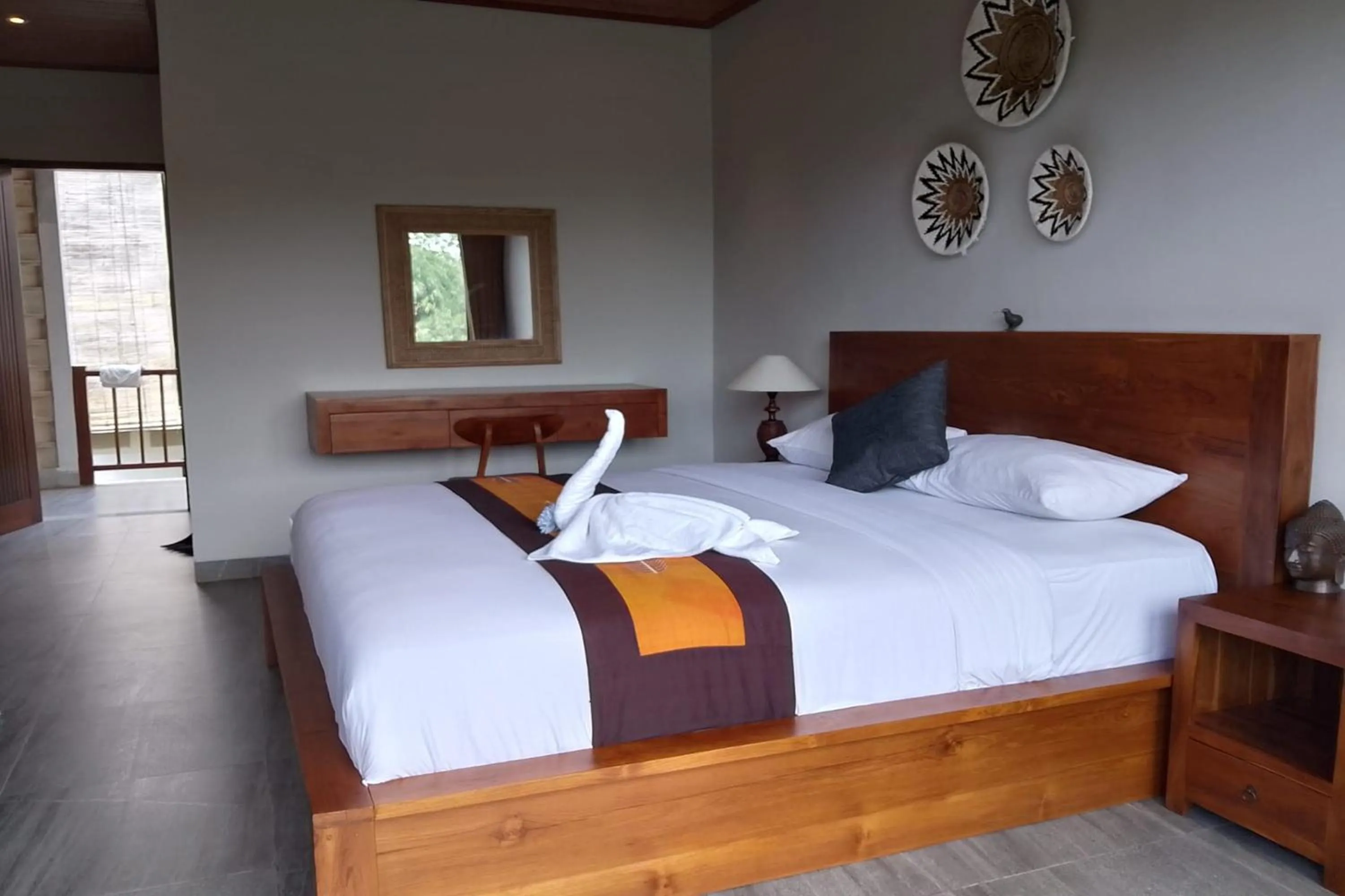 Bed in Bhuana Shanti Homestay Ubud