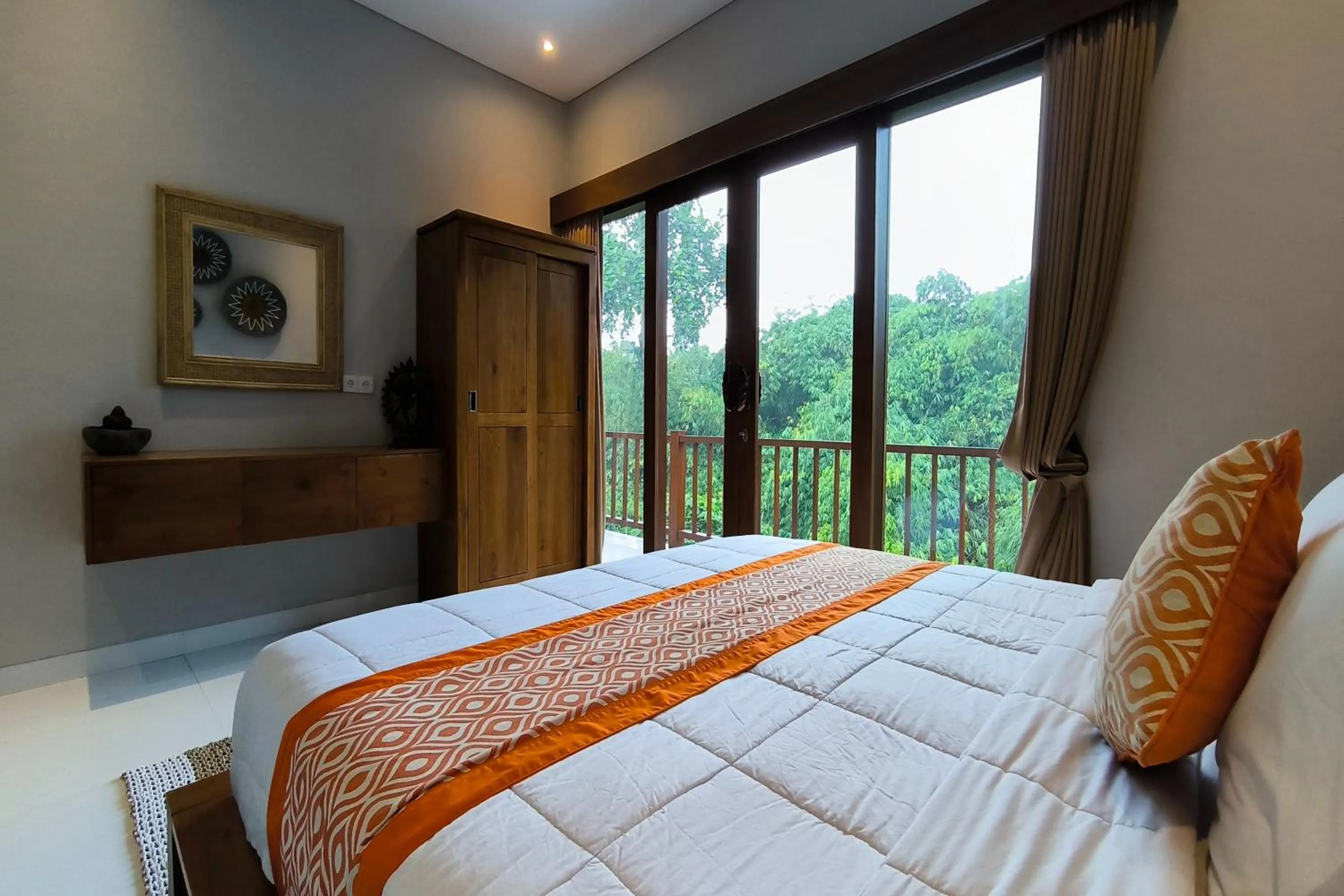 Bed in Bhuana Shanti Homestay Ubud