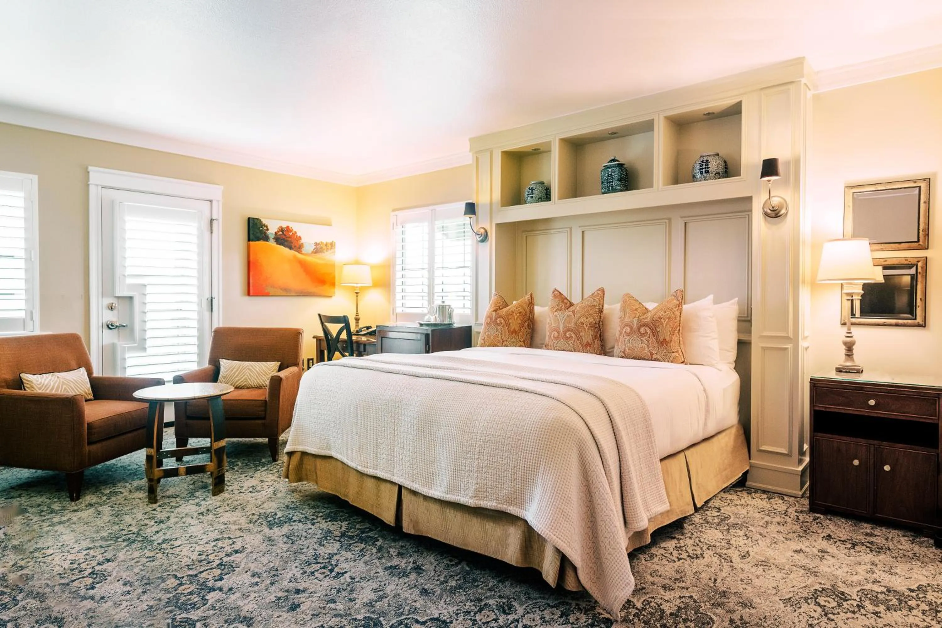 Bed in Napa River Inn