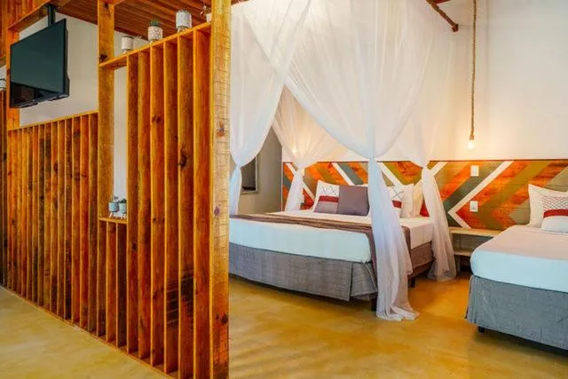 Bed in Pousada Caeira