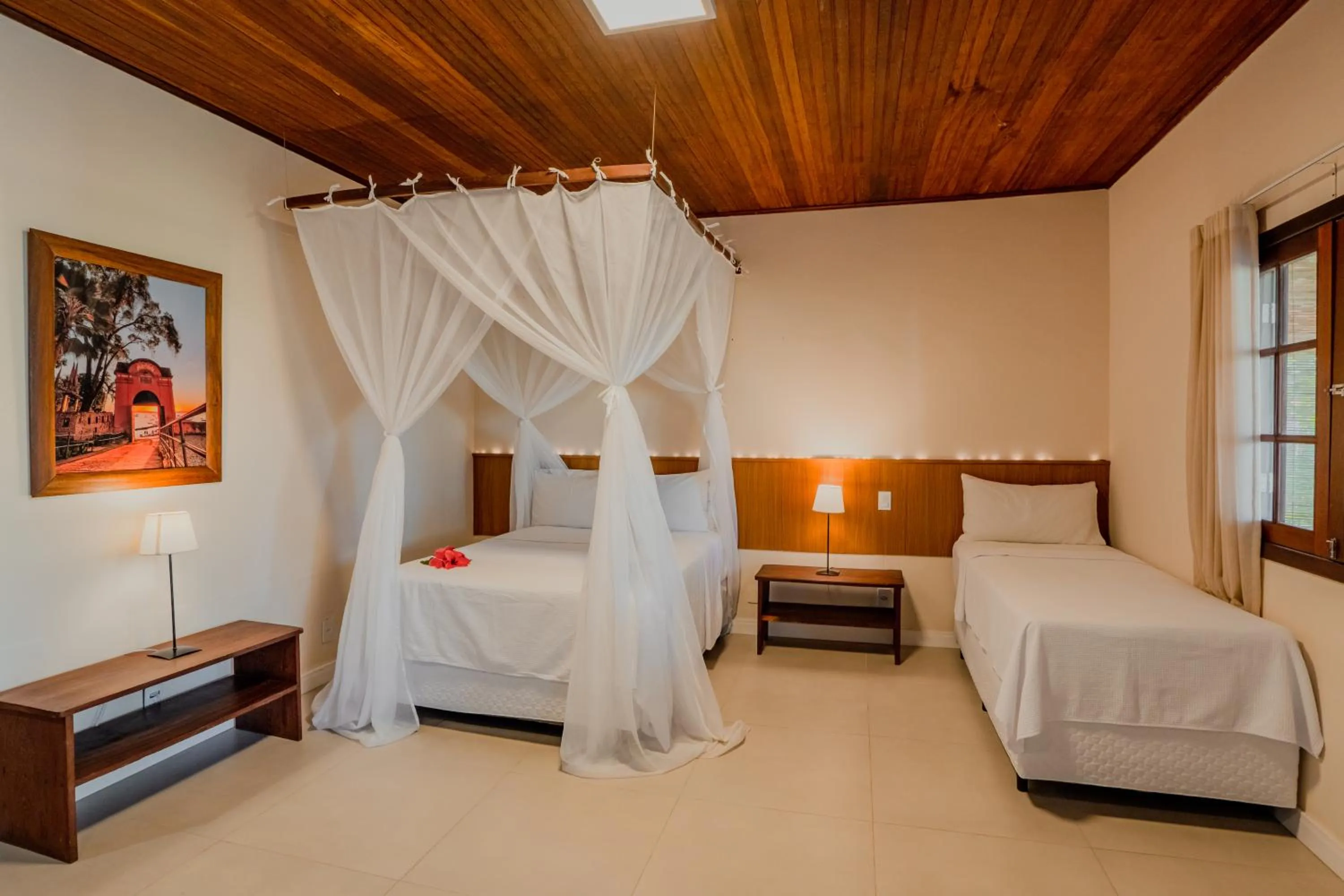 Bed in Pousada Caeira