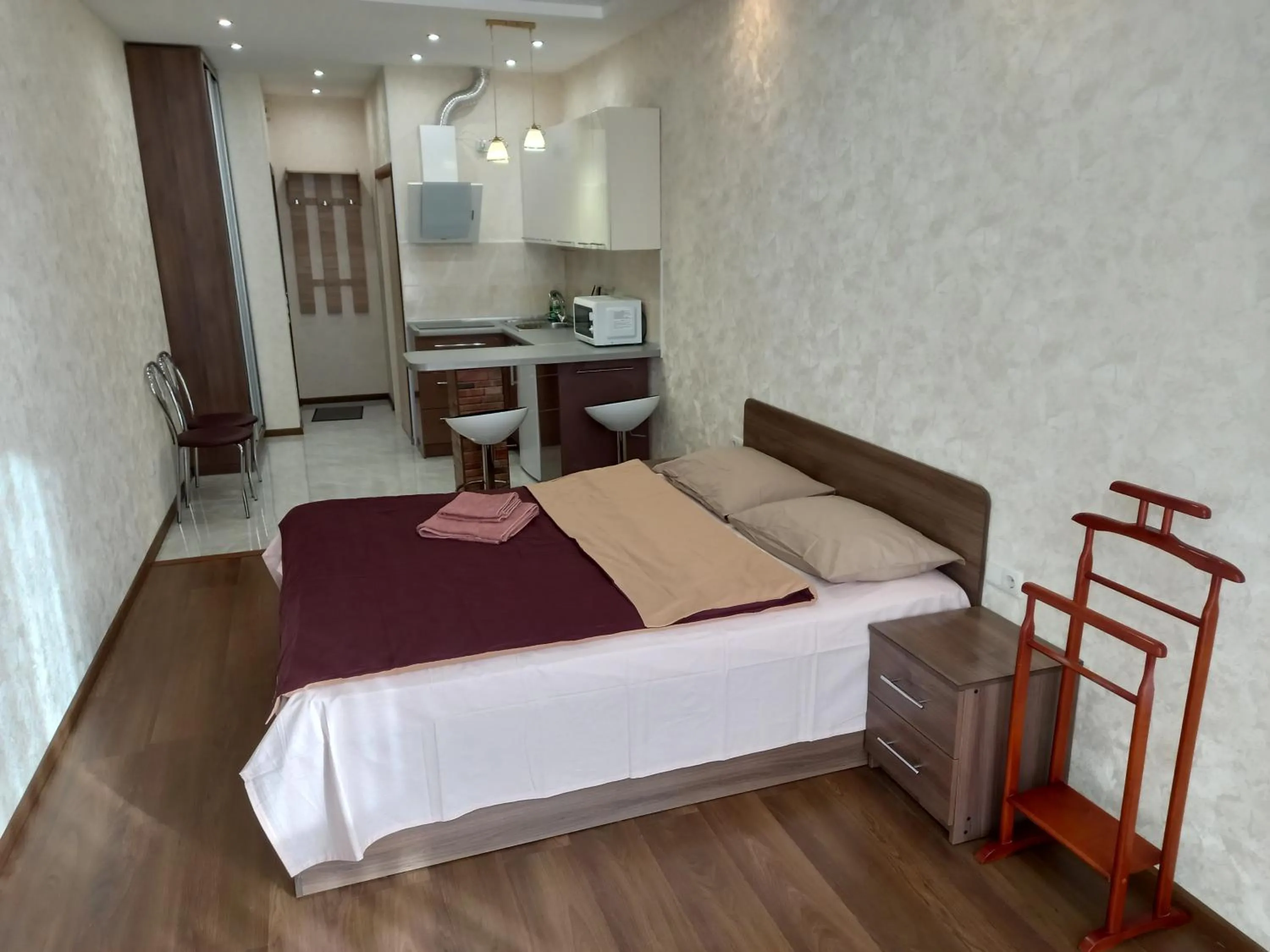 Bed in Smart Apartments Drahomanova 2А
