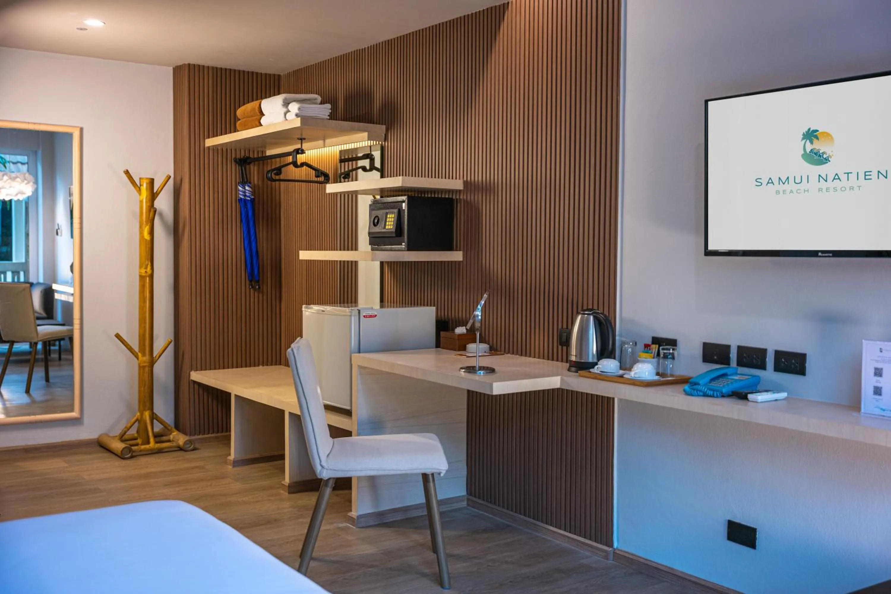 Coffee/tea facilities, Bed in Samui Natien Resort