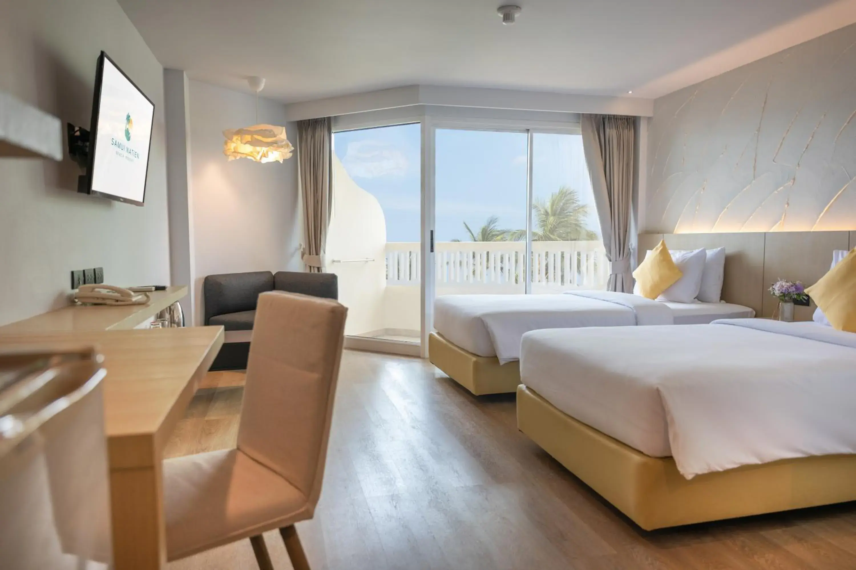 TV and multimedia, Bed in Samui Natien Resort TV and multimedia, Bed in Samui Natien Resort