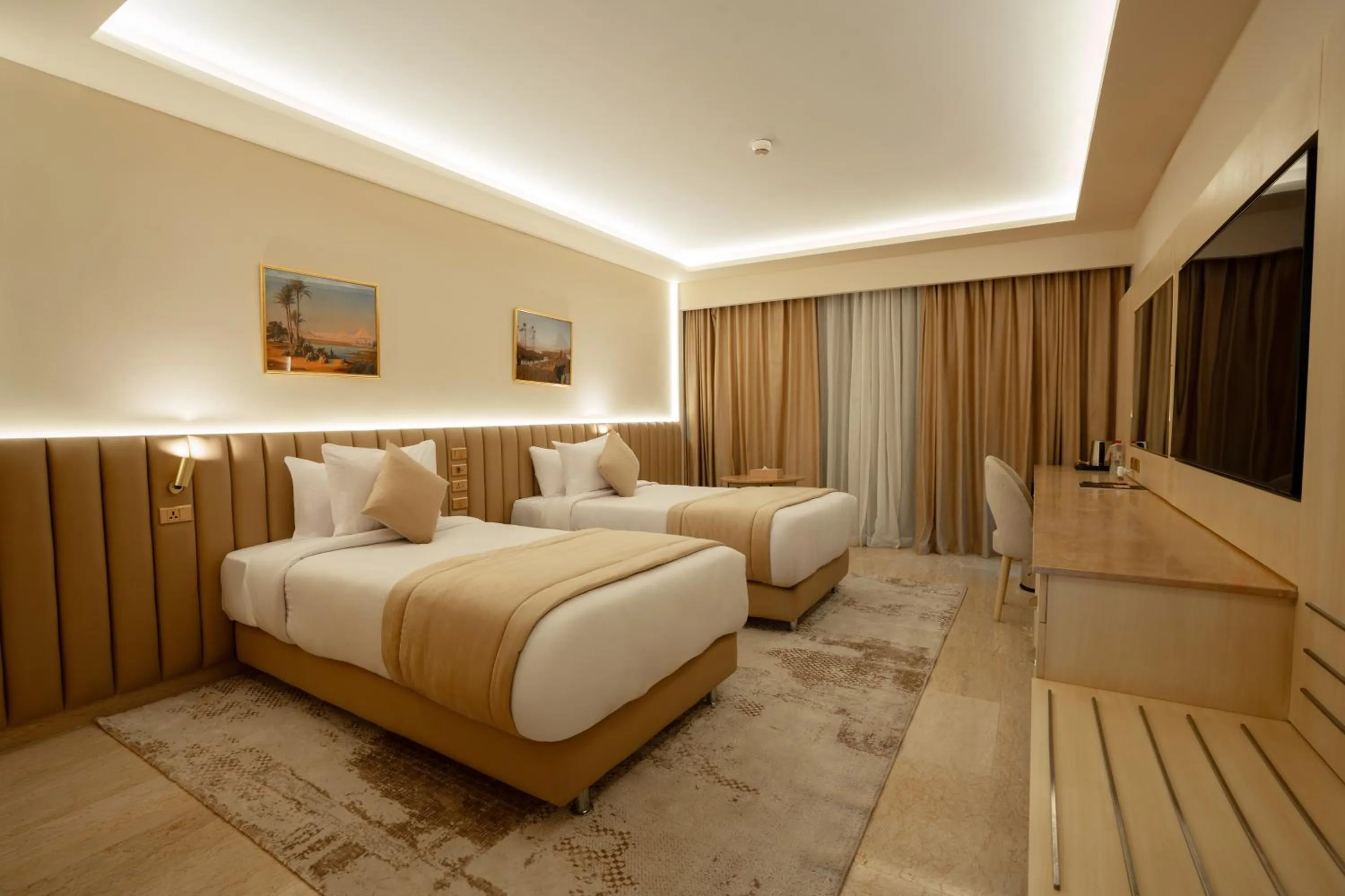 Bed in Pyramids Park Resort Cairo