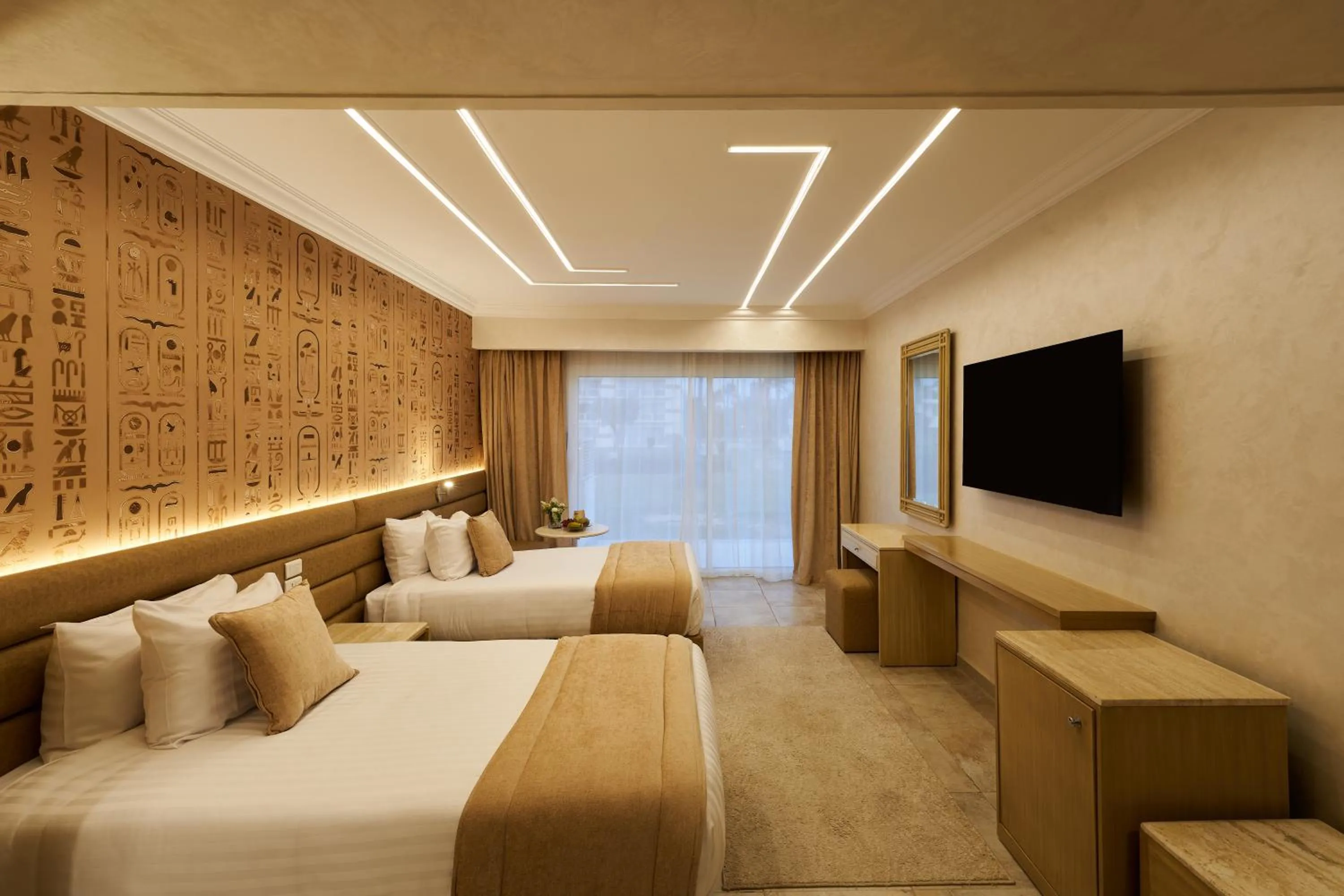 Bed in Pyramids Park Resort Cairo