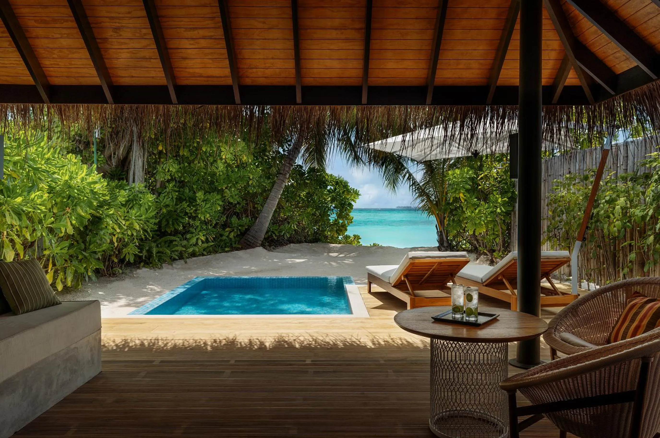 Pool view in Velassaru Maldives