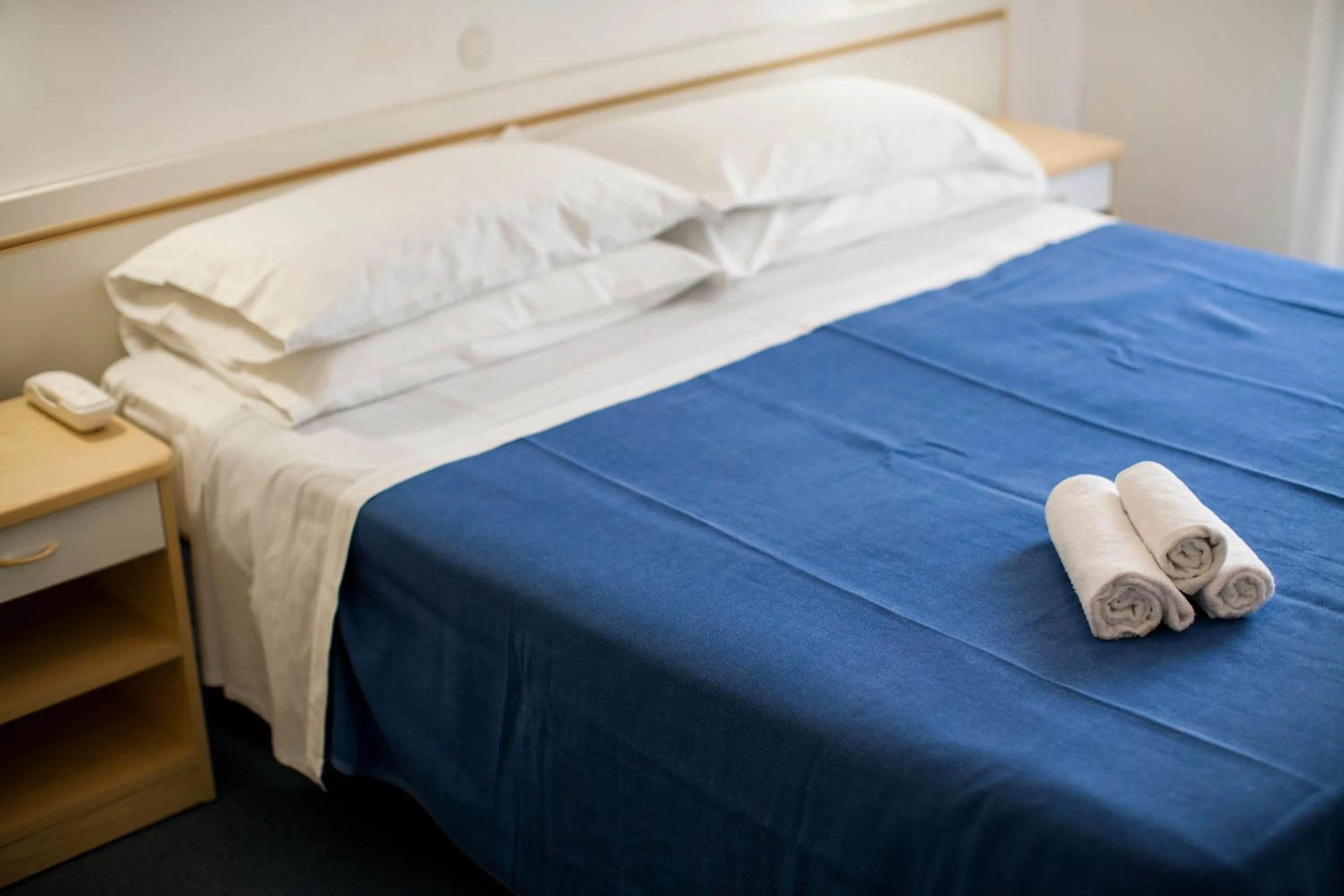 Bed in Hotel Erika