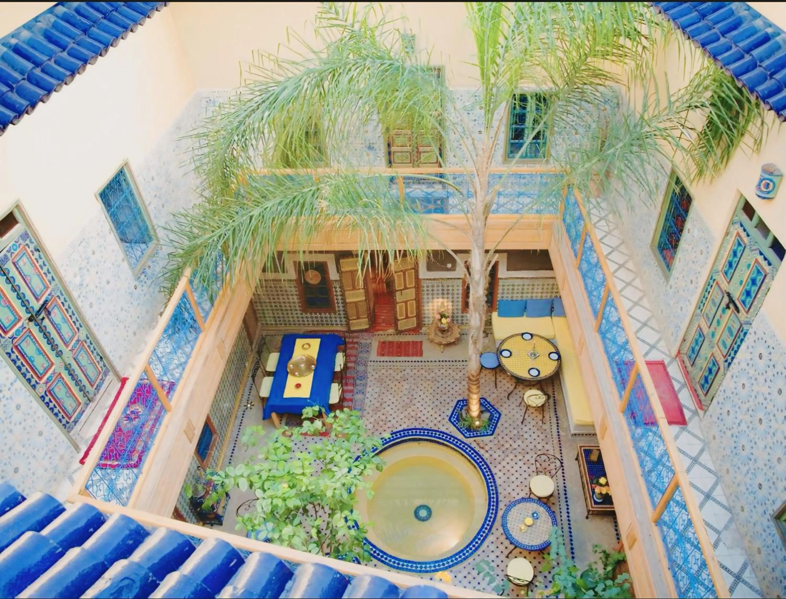 Inner courtyard view in Riad Zara