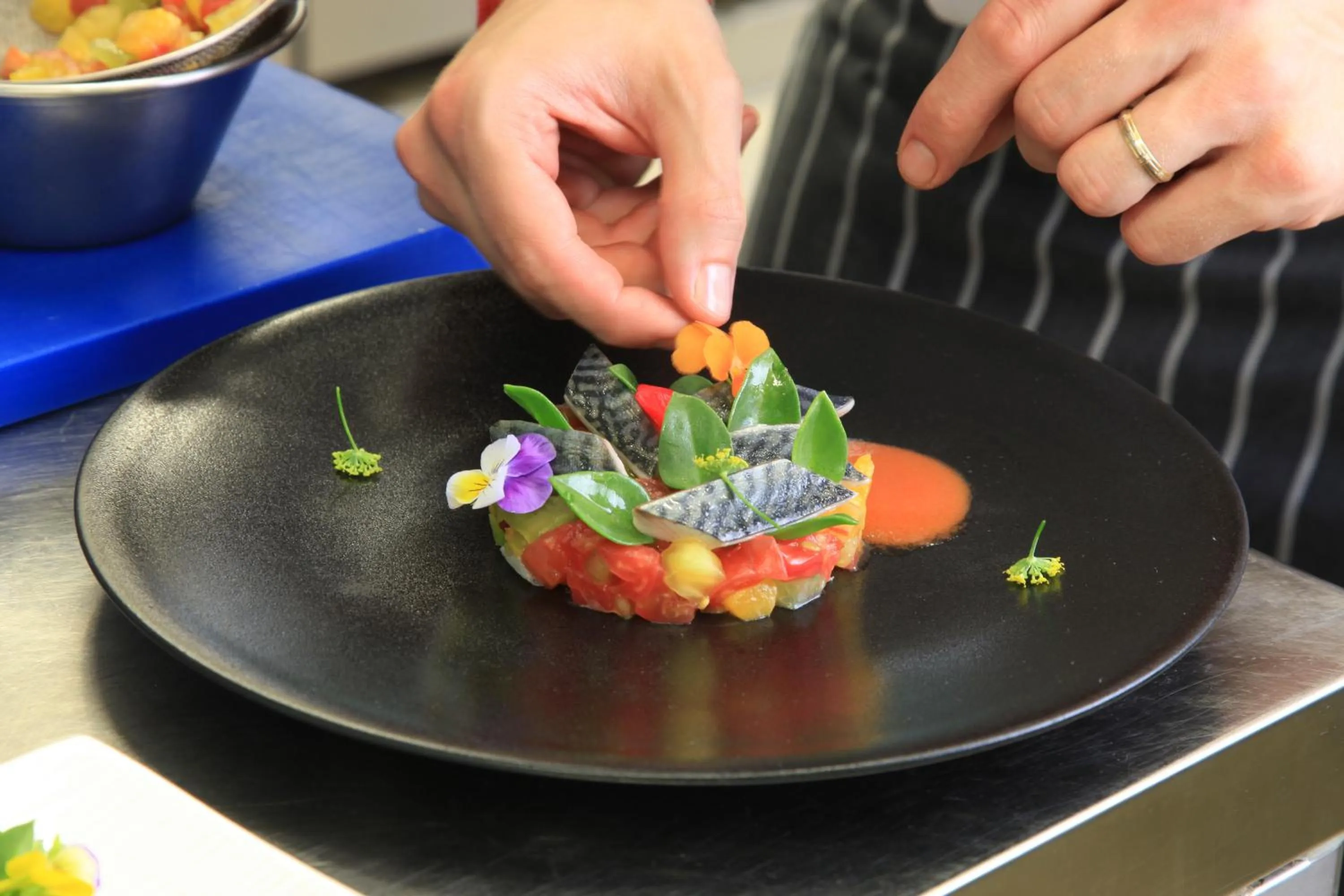 Food close-up in Le Carré d'Alethius Logis Hôtel-Restaurant Gastronomique