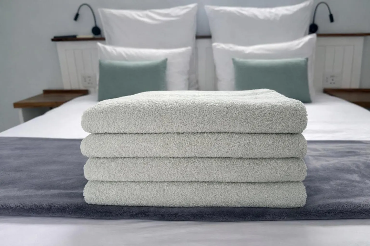 towels, Bed in BlueSky Arniston Boutique Guesthouse