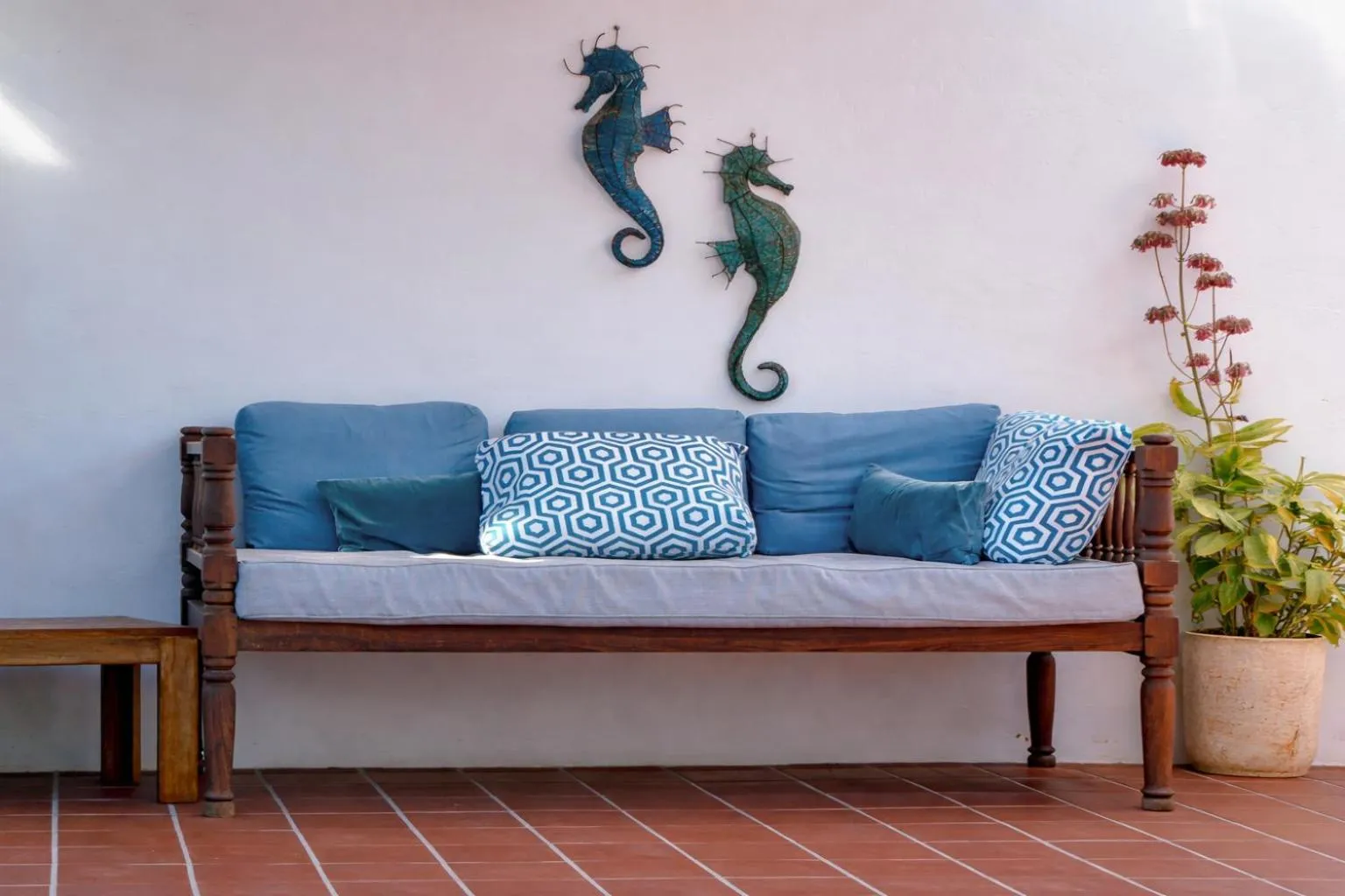 Inner courtyard view in BlueSky Arniston Boutique Guesthouse