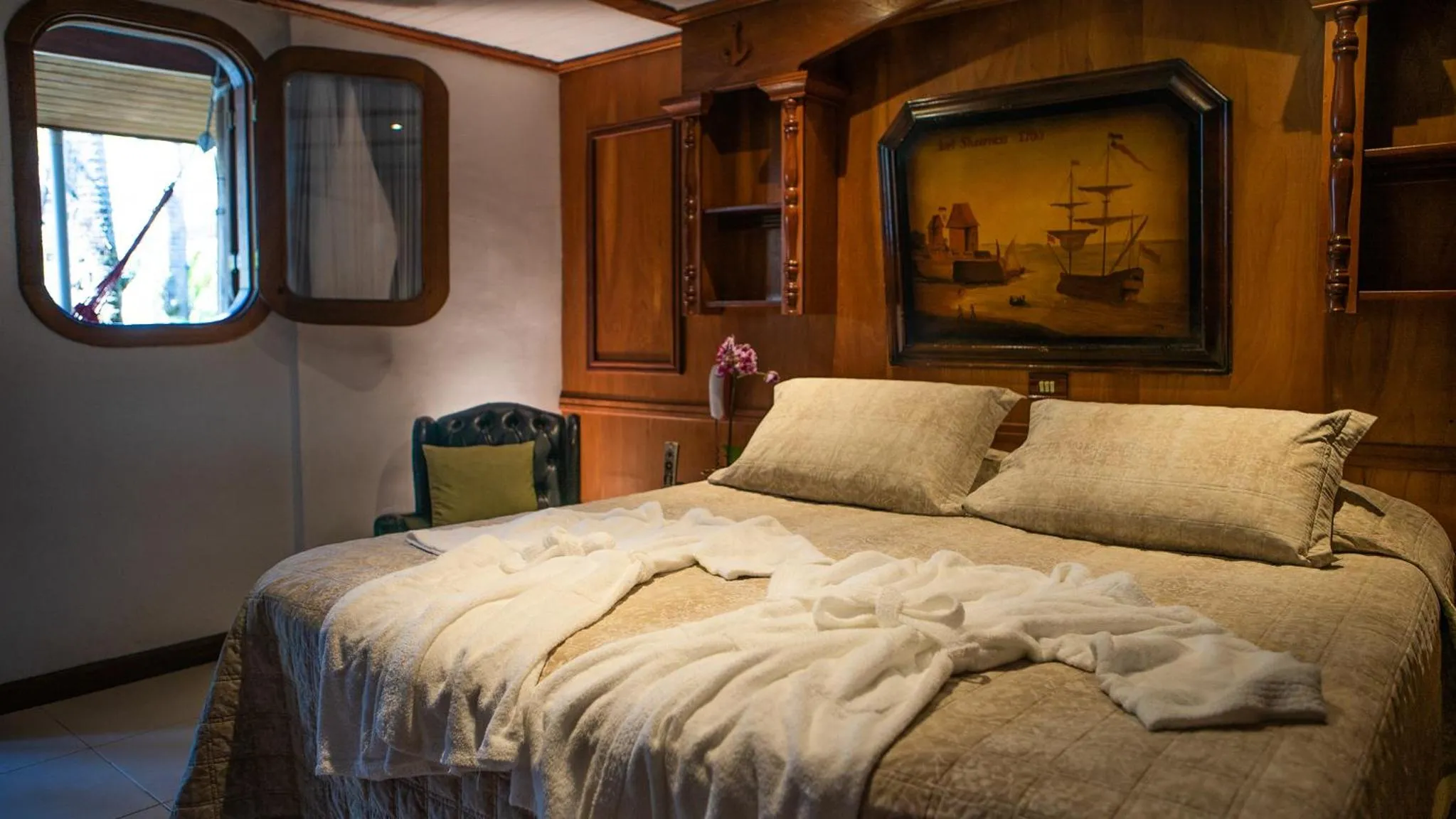 Bed in Plaza Inn Pousada do Capitão