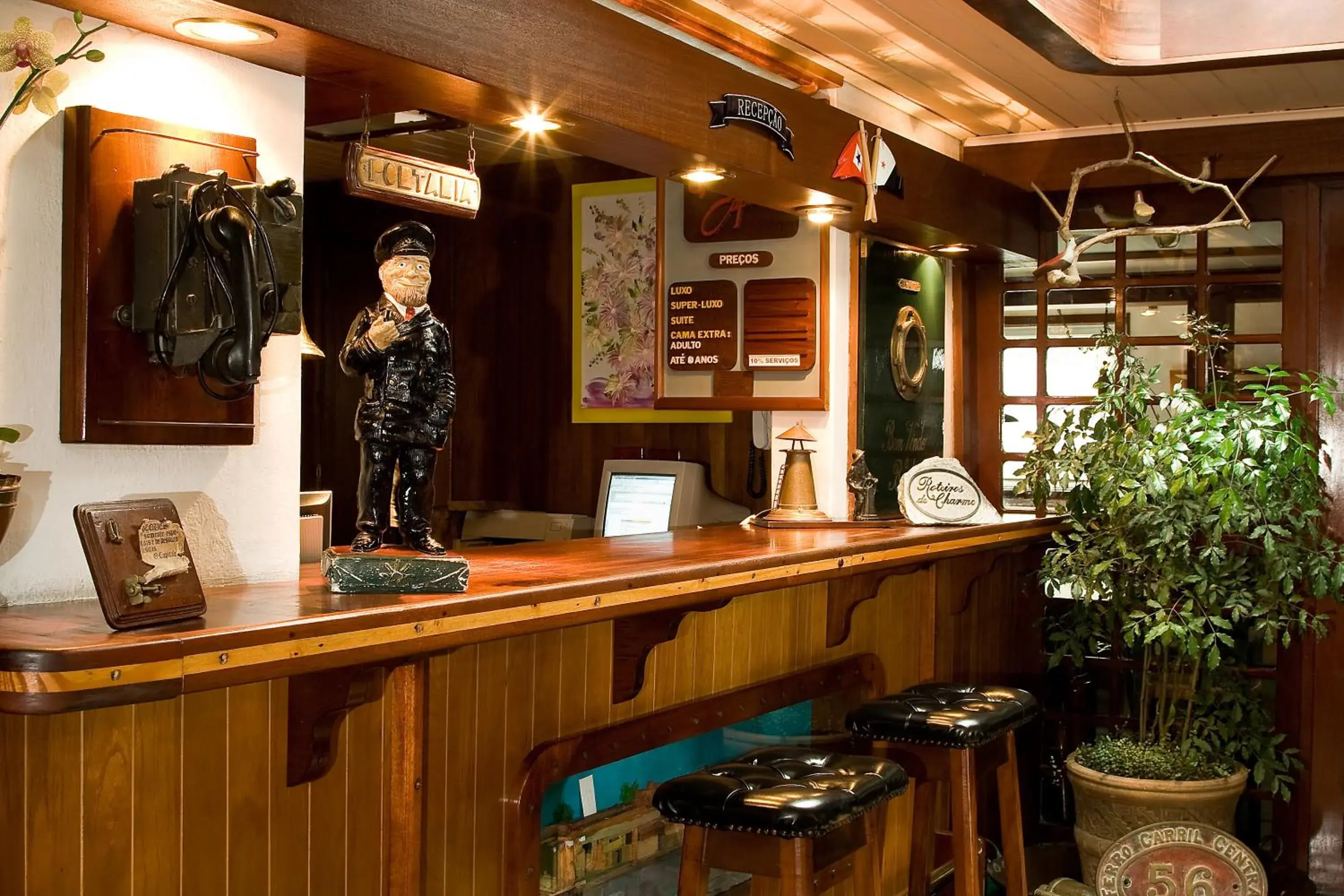 Lobby or reception in Plaza Inn Pousada do Capitão Lobby or reception in Plaza Inn Pousada do Capitão