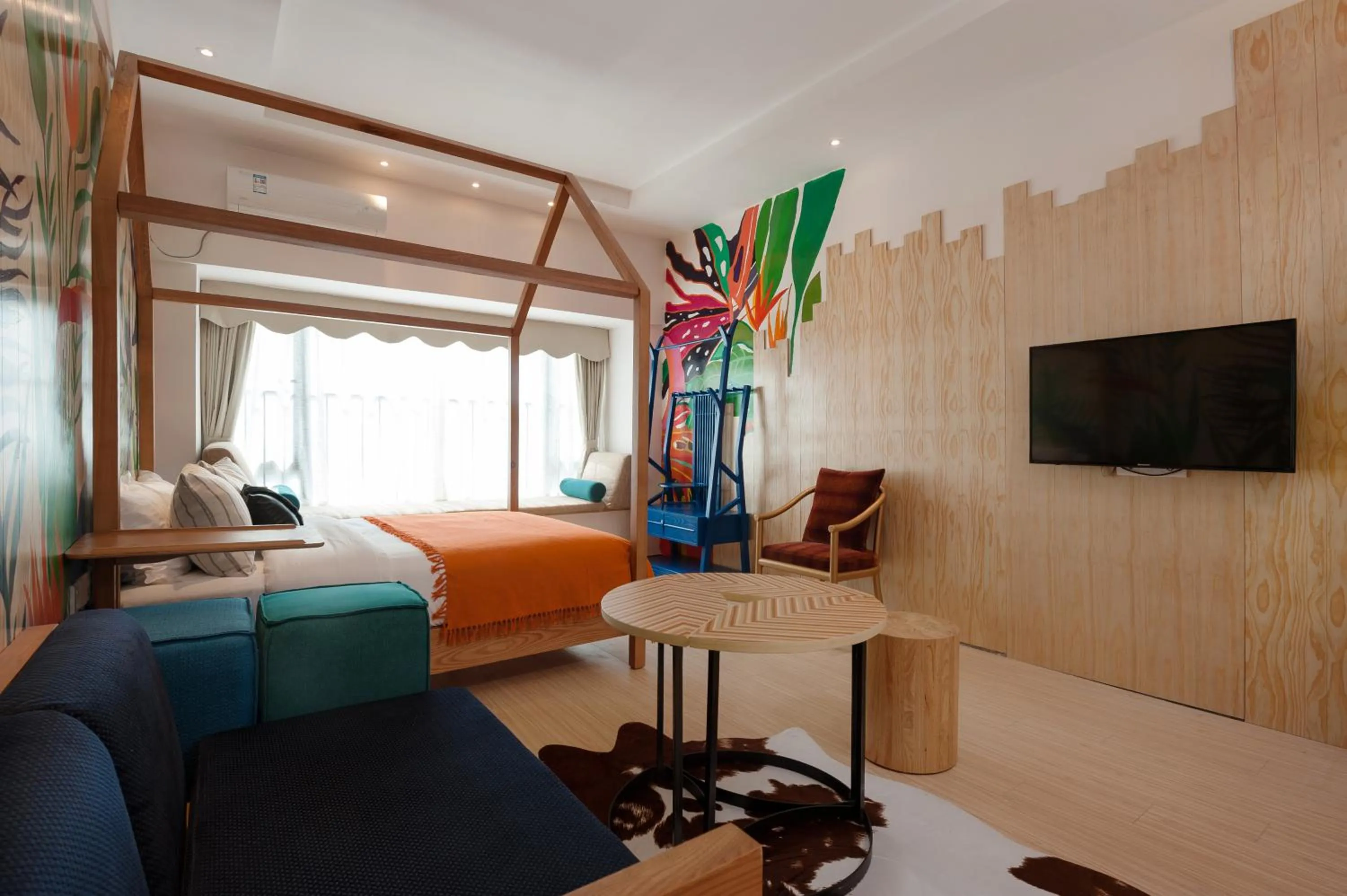 Bed in Yumi Huanju Apartment -广州东站 燕塘地铁站店