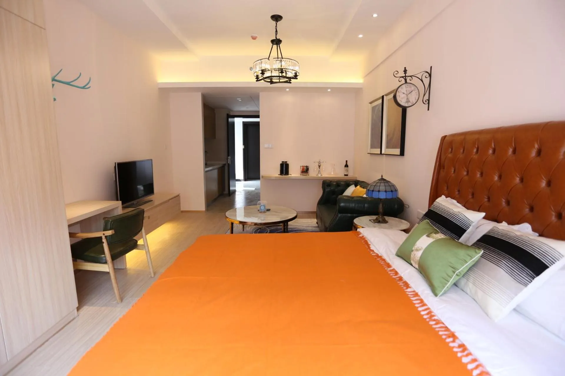 Bed in Yumi Huanju Apartment -广州东站 燕塘地铁站店