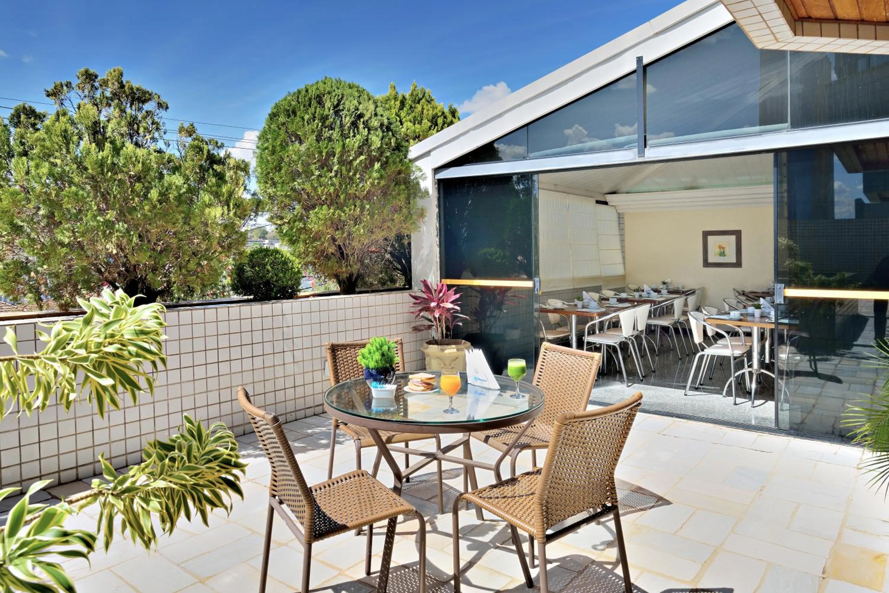 Balcony/Terrace in Plaza Inn Flat Araxá