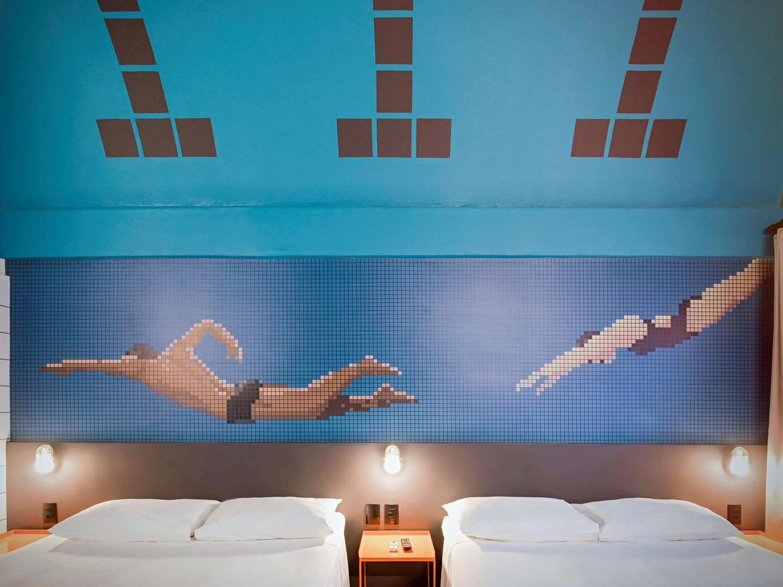 Adapted Luxury Room with Two Double Beds in ibis Styles Rio Preto Monte Libano