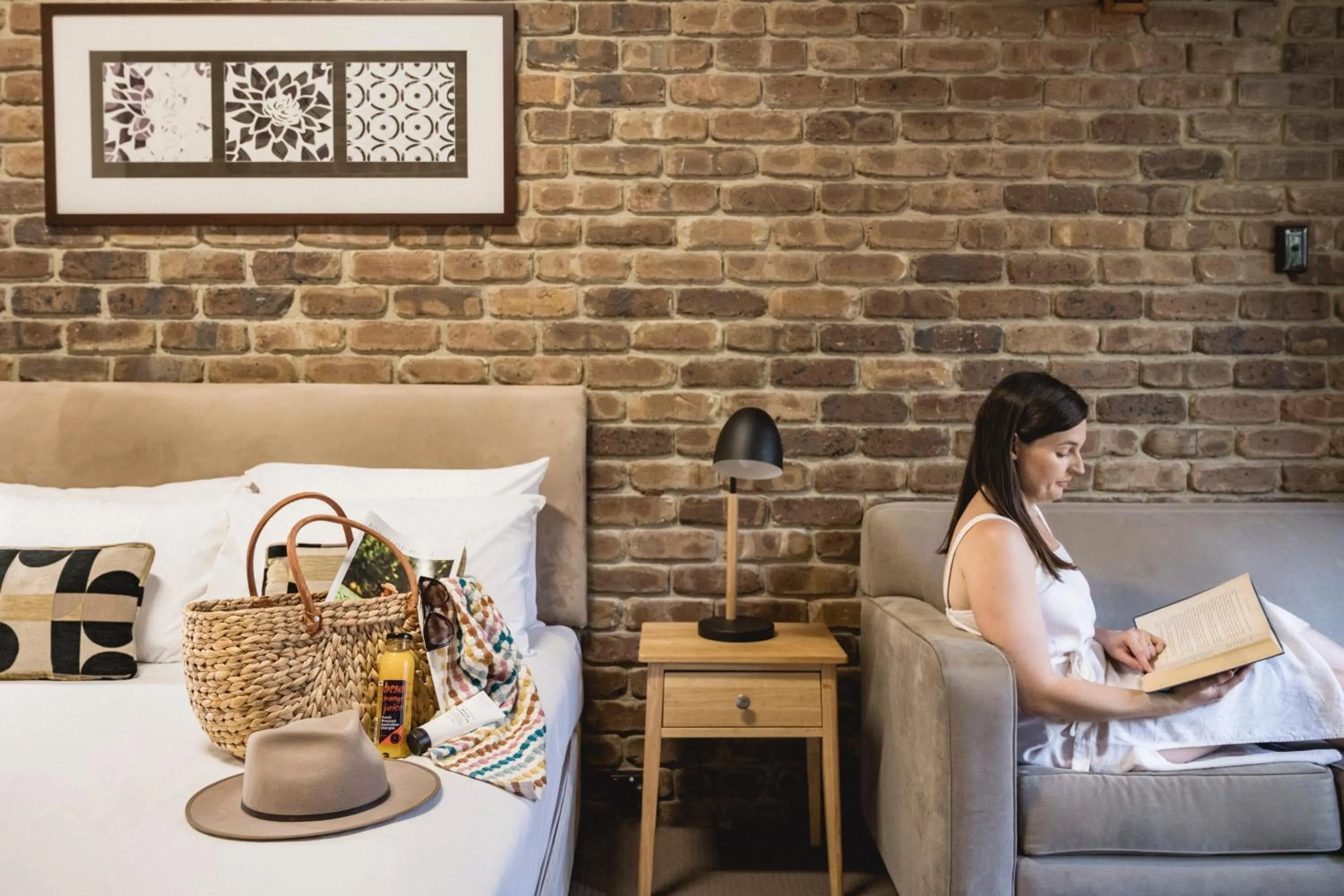 Seating area in The Lodge by Manna